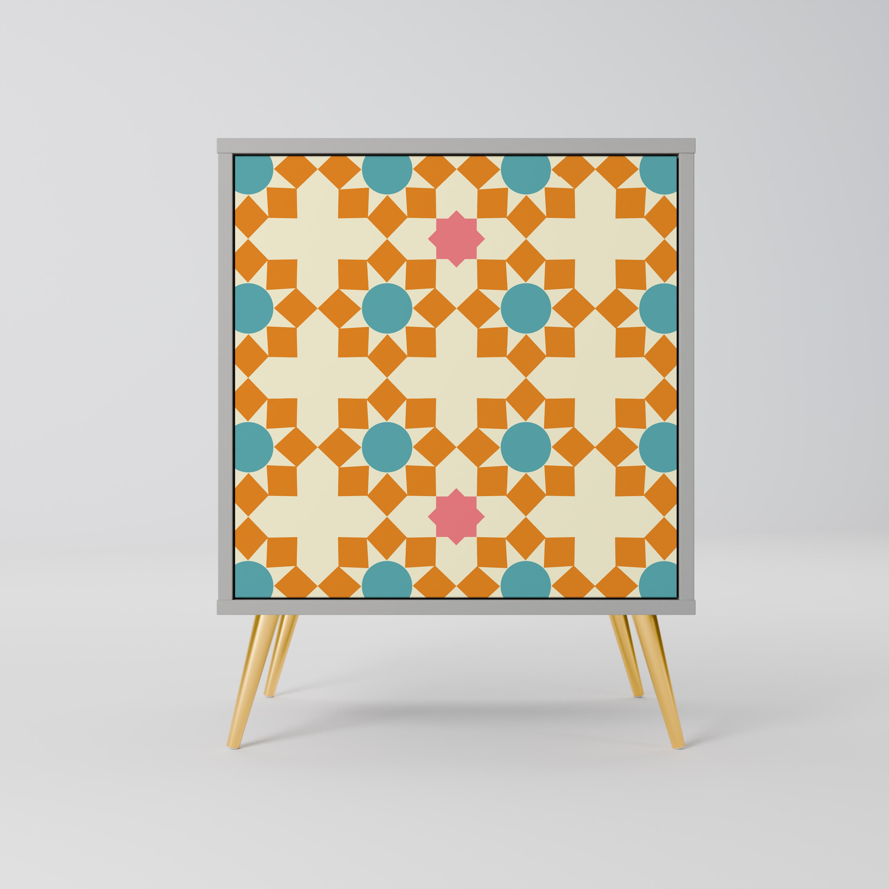 FLORAL DECOR Komoda 1-drzwiowa korpus Szary