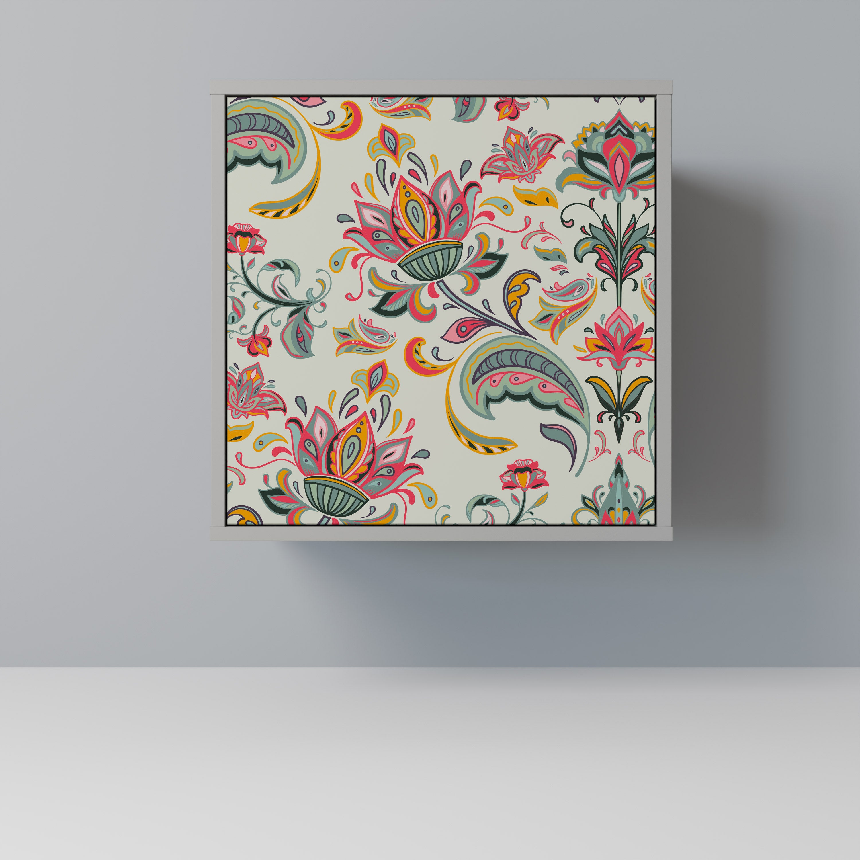 ORGANIC FOLKLORE Komoda 1-drzwiowa korpus Szary