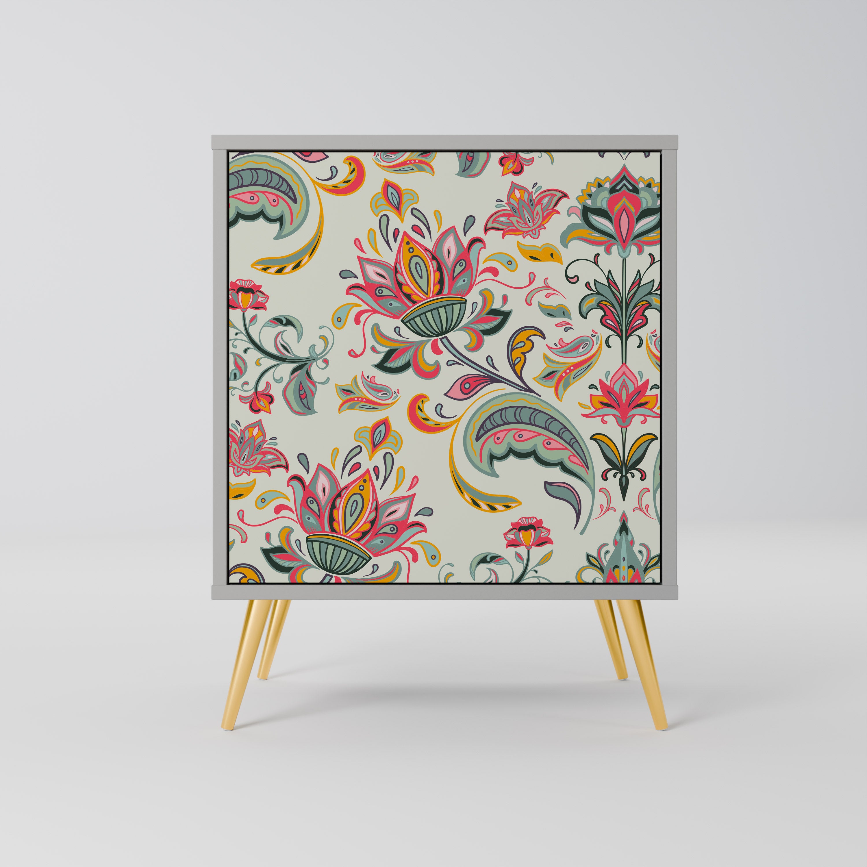 ORGANIC FOLKLORE Komoda 1-drzwiowa korpus Szary