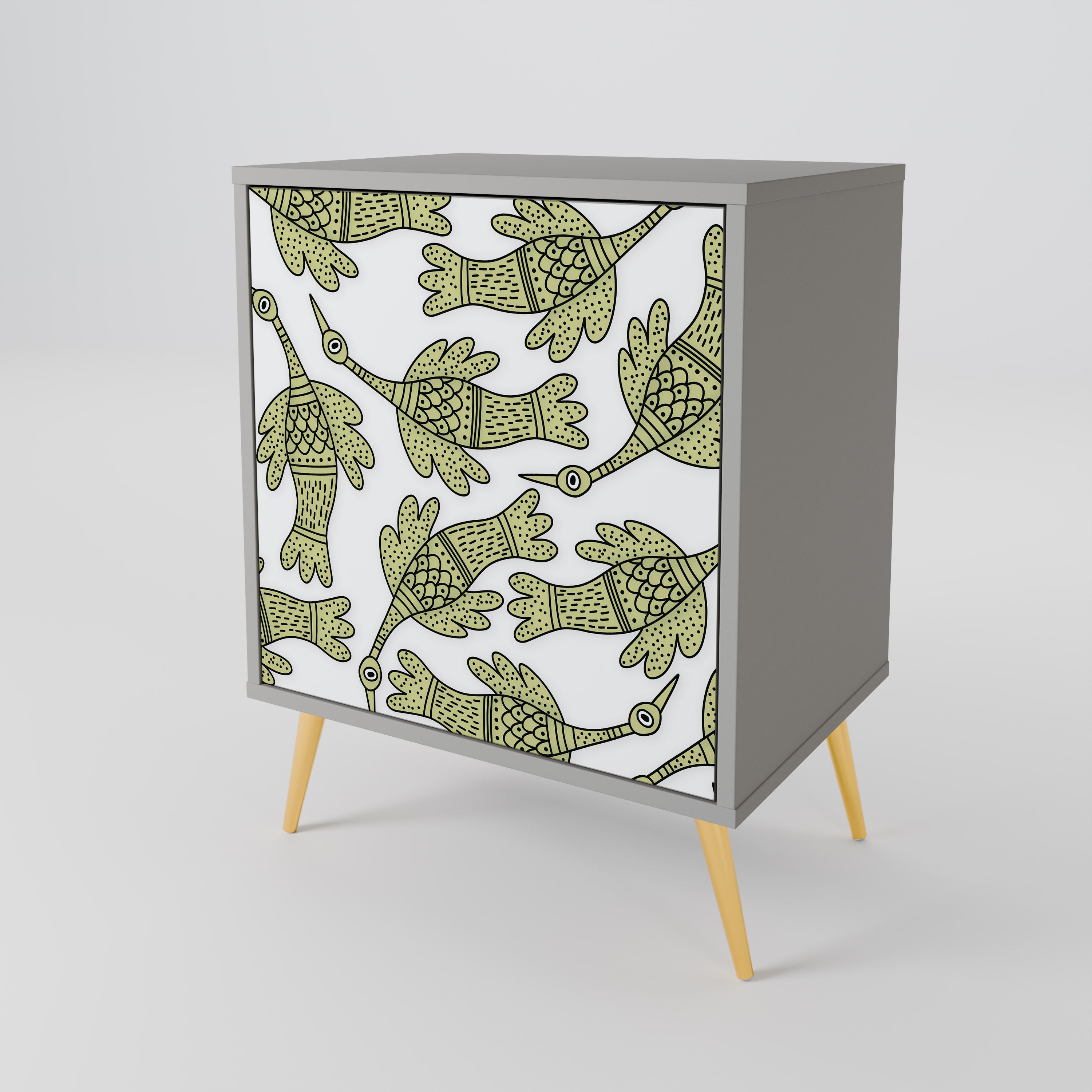 SEEDLING SONGBIRD Komoda 1-drzwiowa korpus Szary