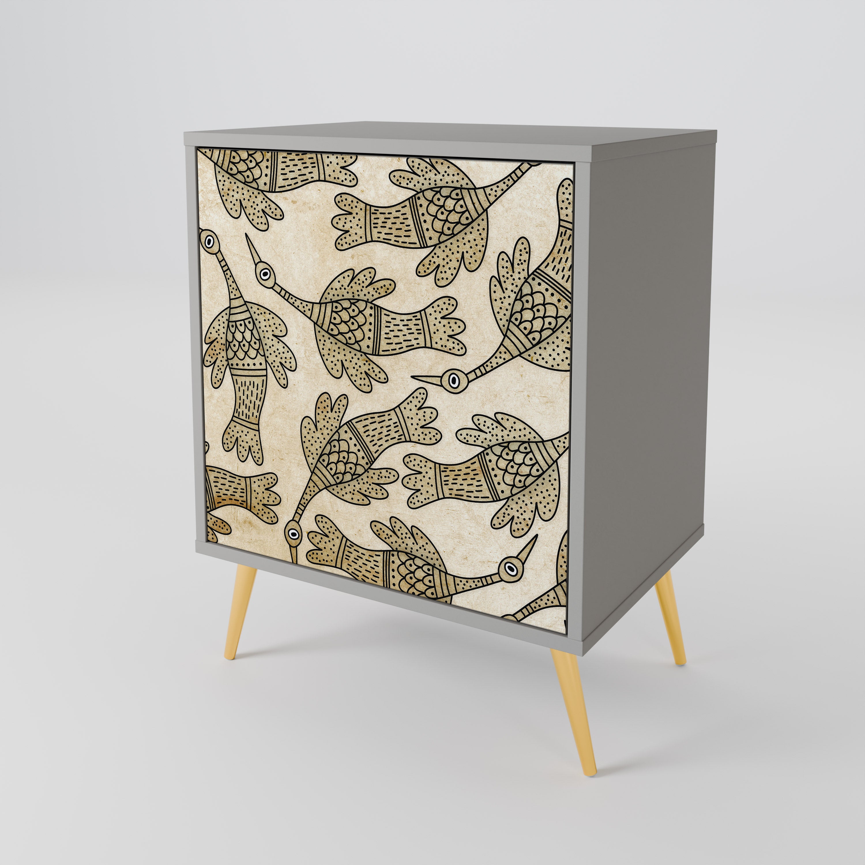 ALMONDINE SONGBIRD Komoda 1-drzwiowa korpus Szary