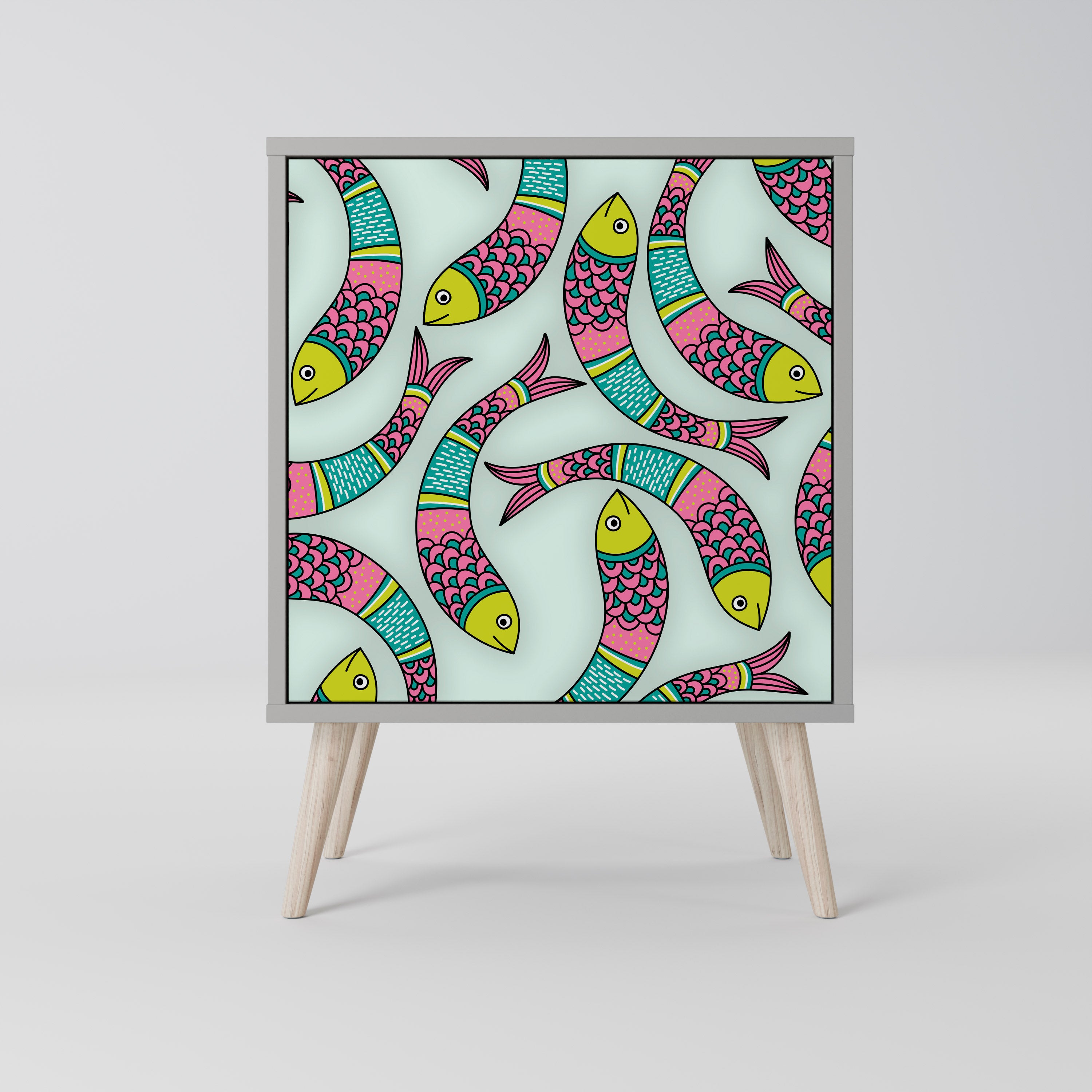 INDIAN FISH Komoda 1-drzwiowa korpus Szary