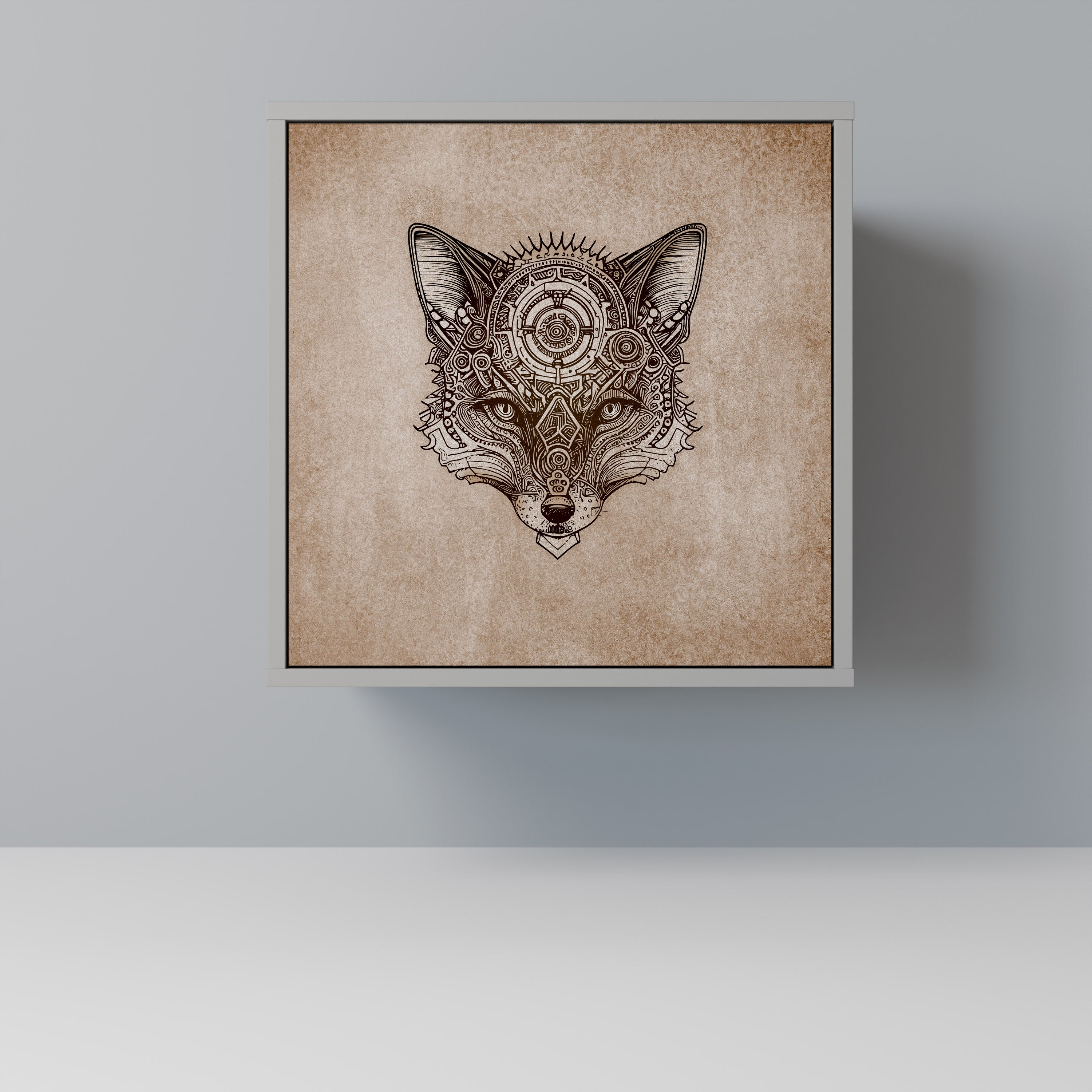 STEAMPUNK CLAN Komoda 1-drzwiowa korpus Szary