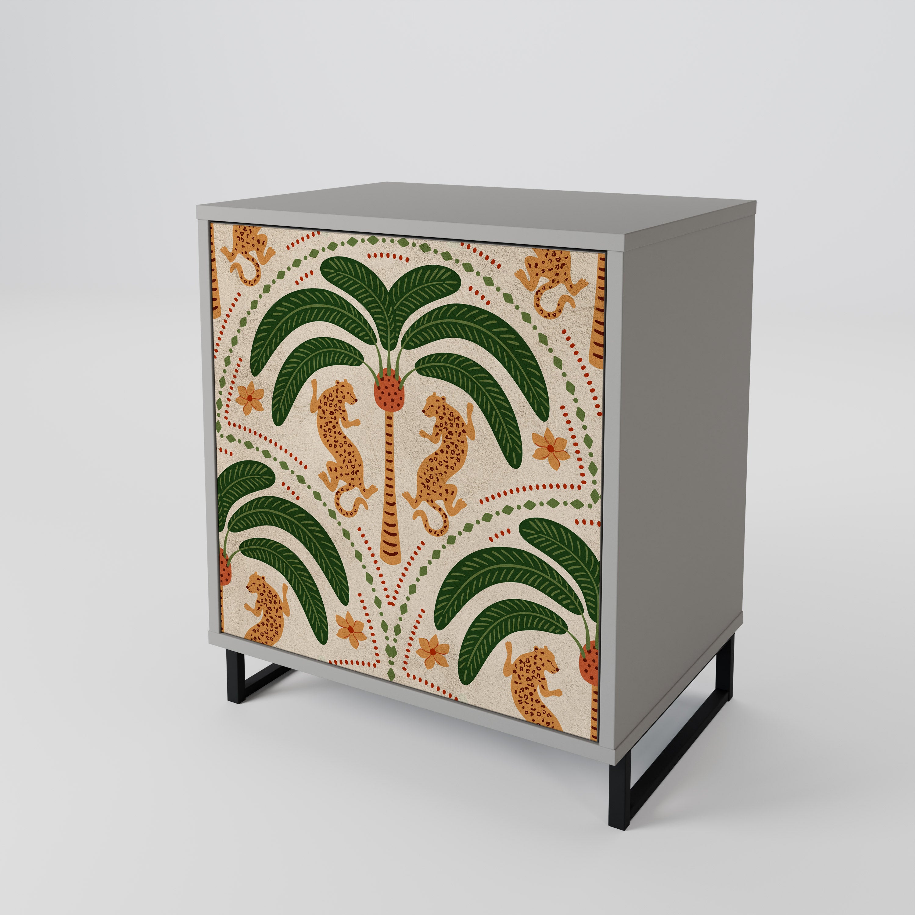 DANCING PREDATORS Komoda 1-drzwiowa korpus Szary