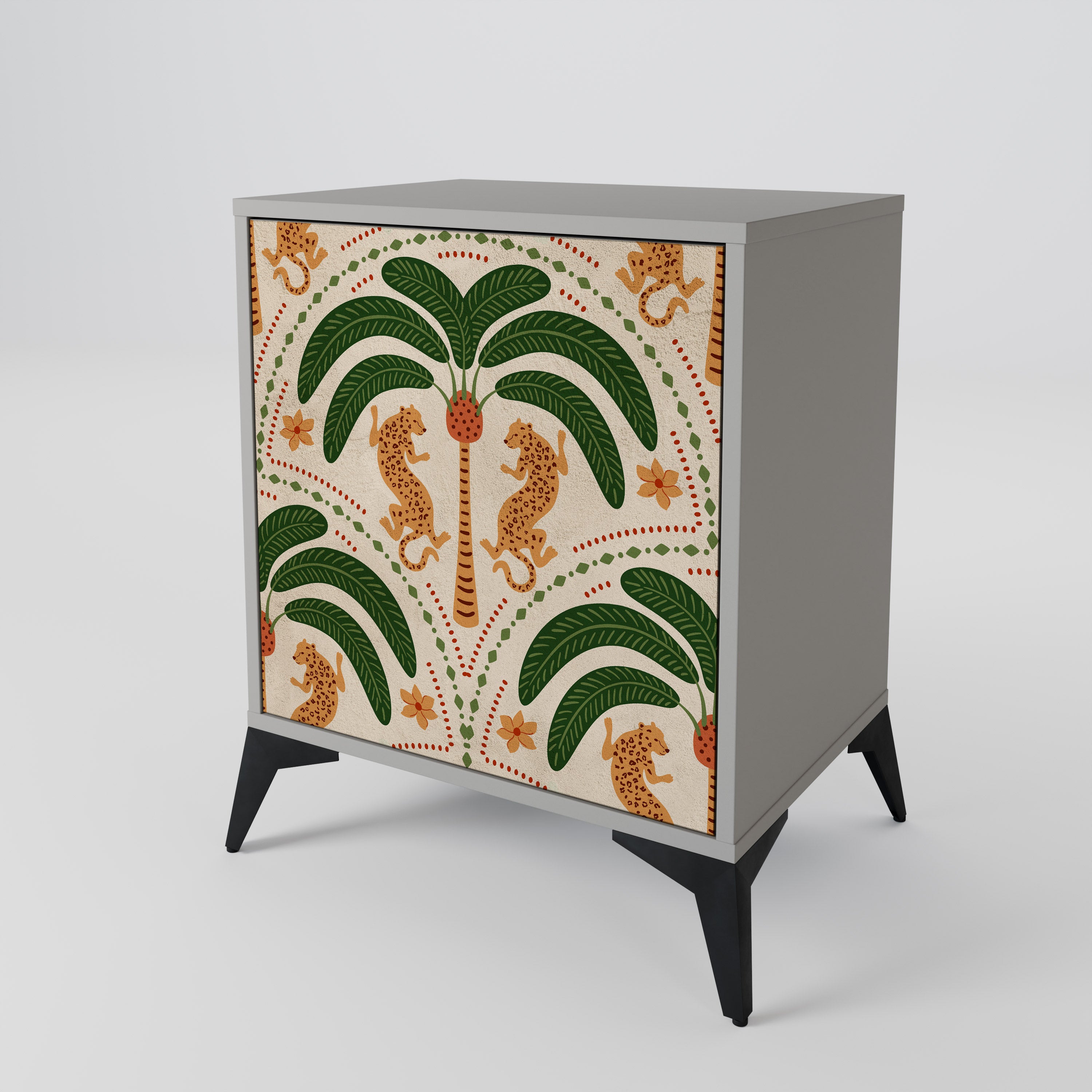 DANCING PREDATORS Komoda 1-drzwiowa korpus Szary