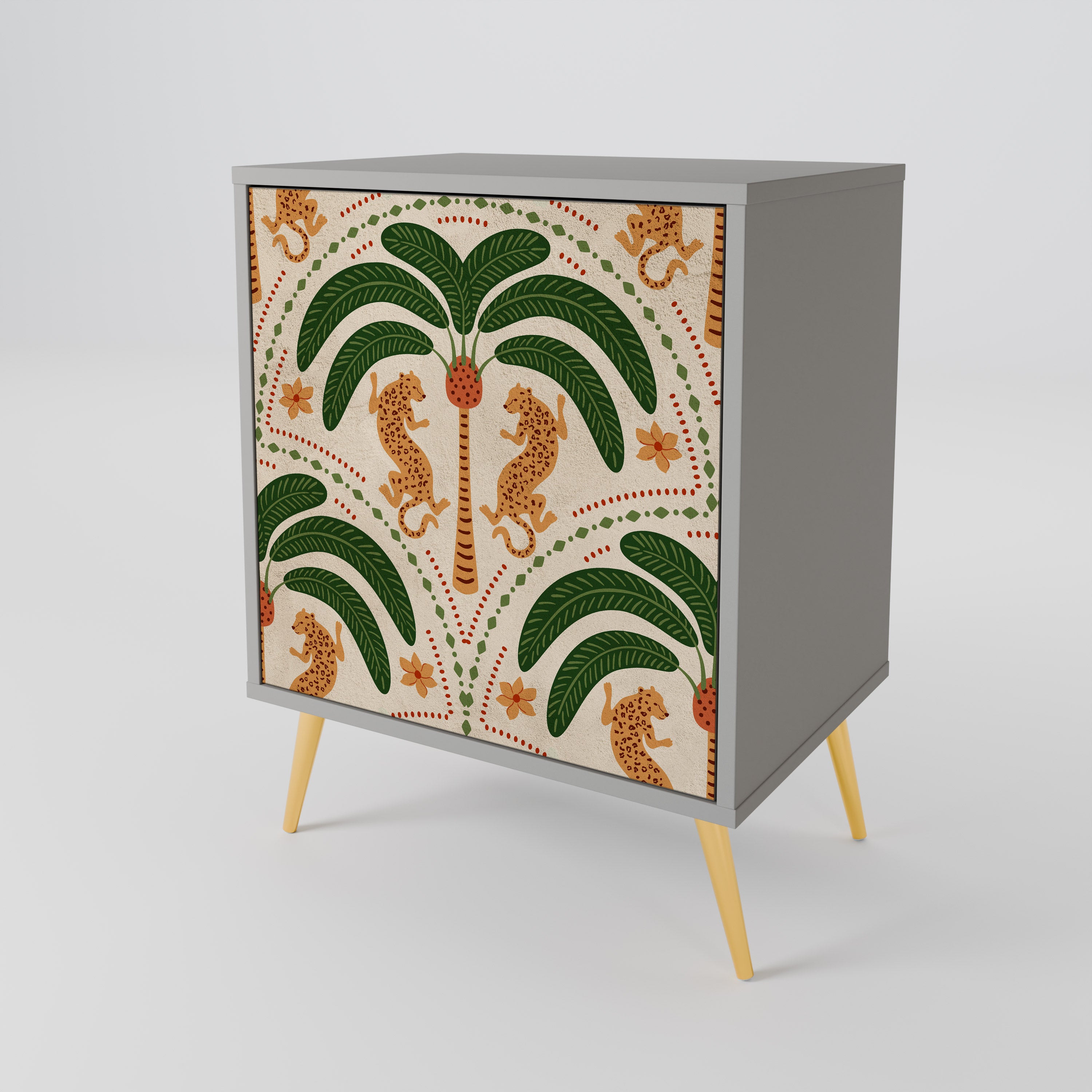 DANCING PREDATORS Komoda 1-drzwiowa korpus Szary