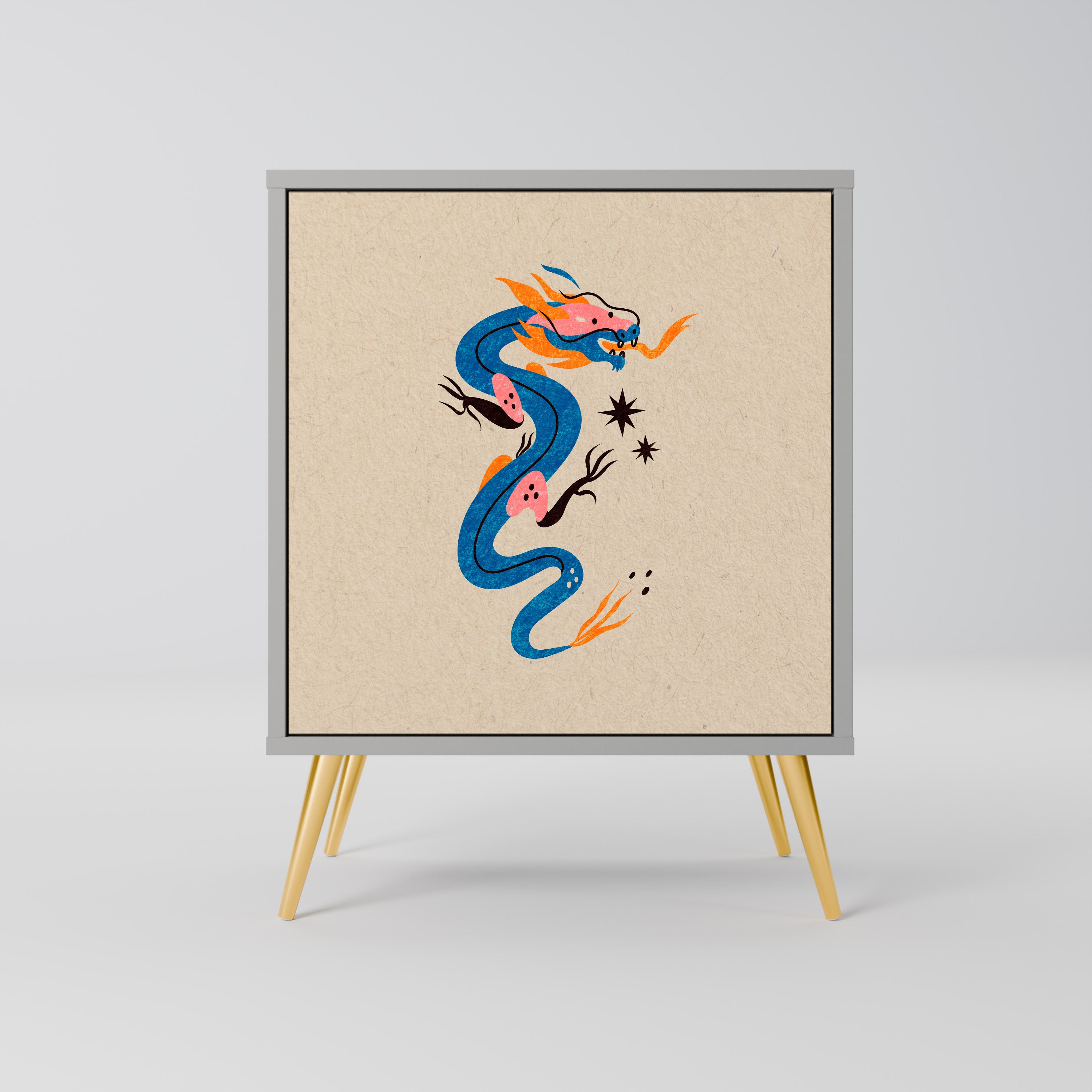 MYTHOLOGICAL CREATURES Komoda 1-drzwiowa korpus Szary