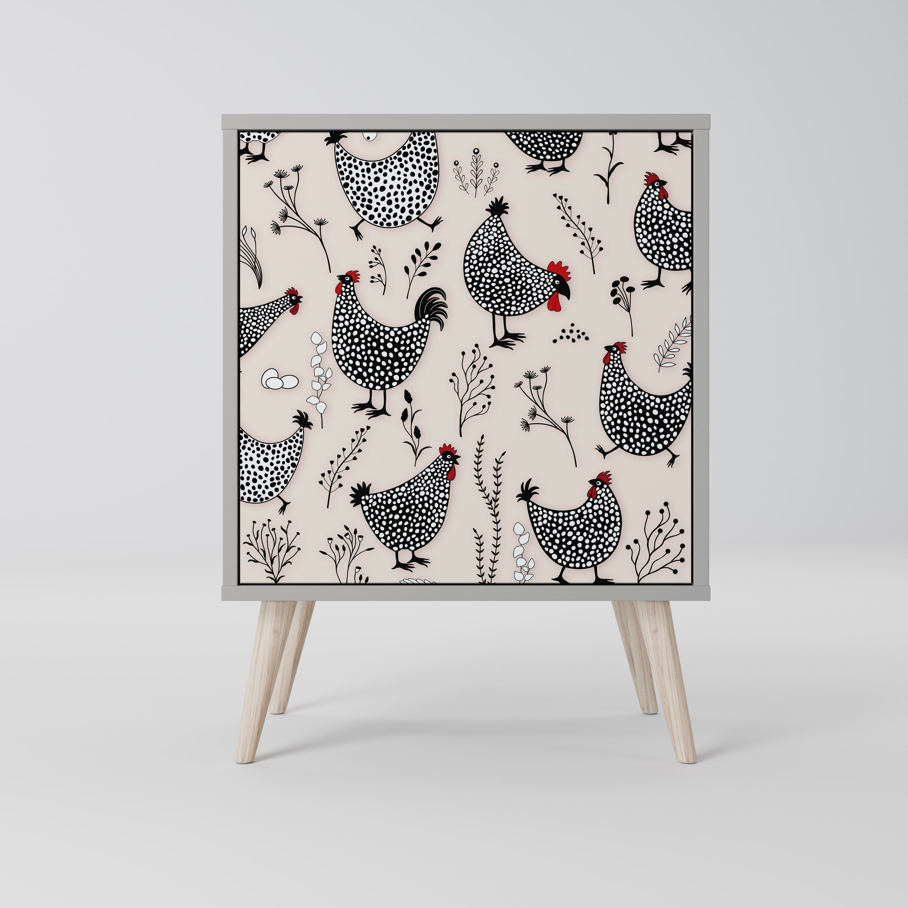 HAPPY HENS Komoda 1-drzwiowa korpus Szary