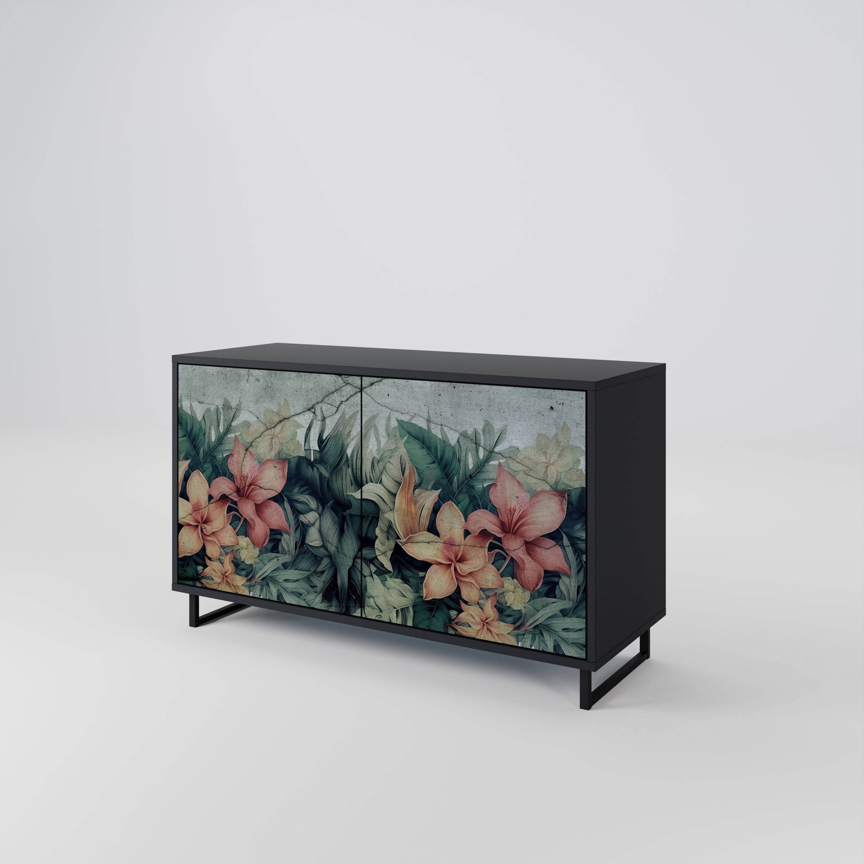 HEAVENLY BLOOM Komoda 2-drzwiowa korpus Czarny