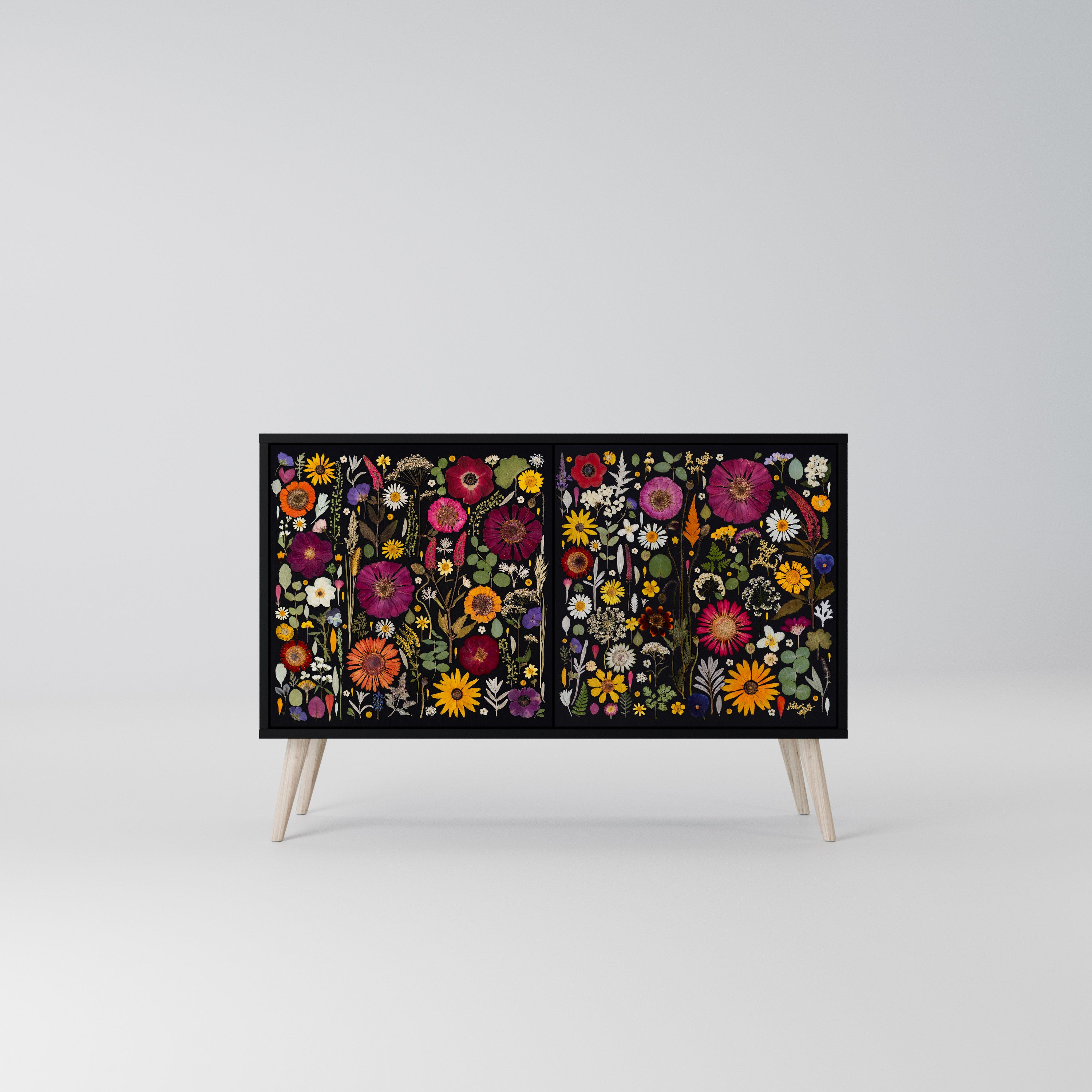 MIDNIGHT GARDEN Komoda 2-drzwiowa korpus Czarny