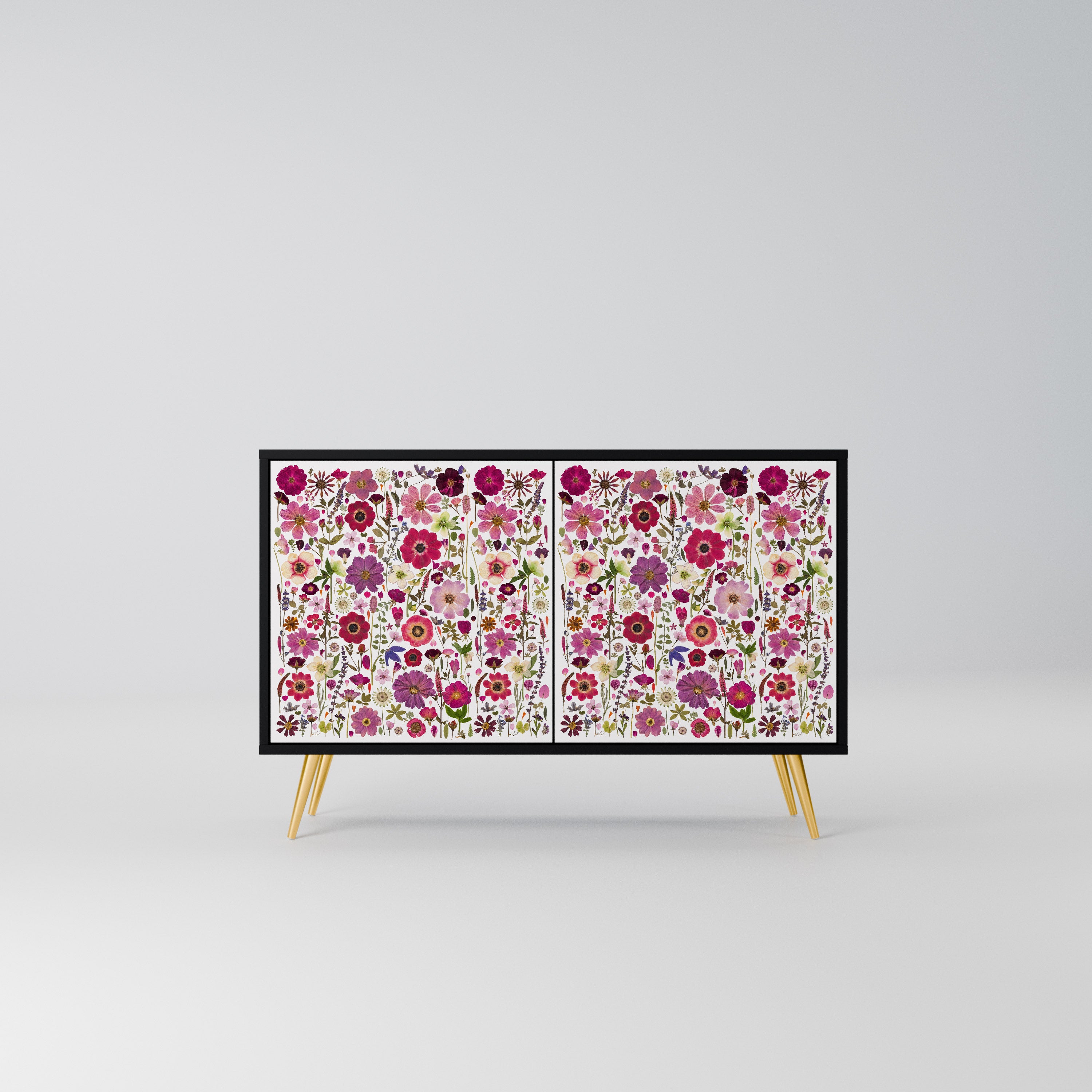 PETAL GARDEN Komoda 2-drzwiowa korpus Czarny