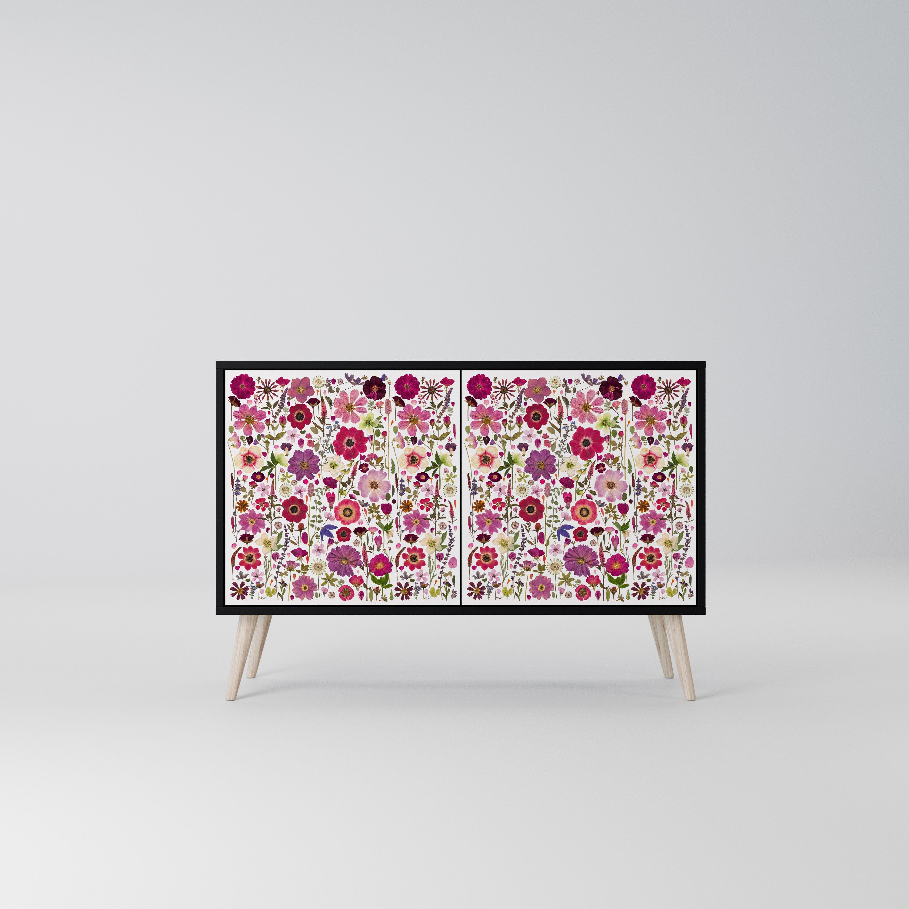 PETAL GARDEN Komoda 2-drzwiowa korpus Czarny