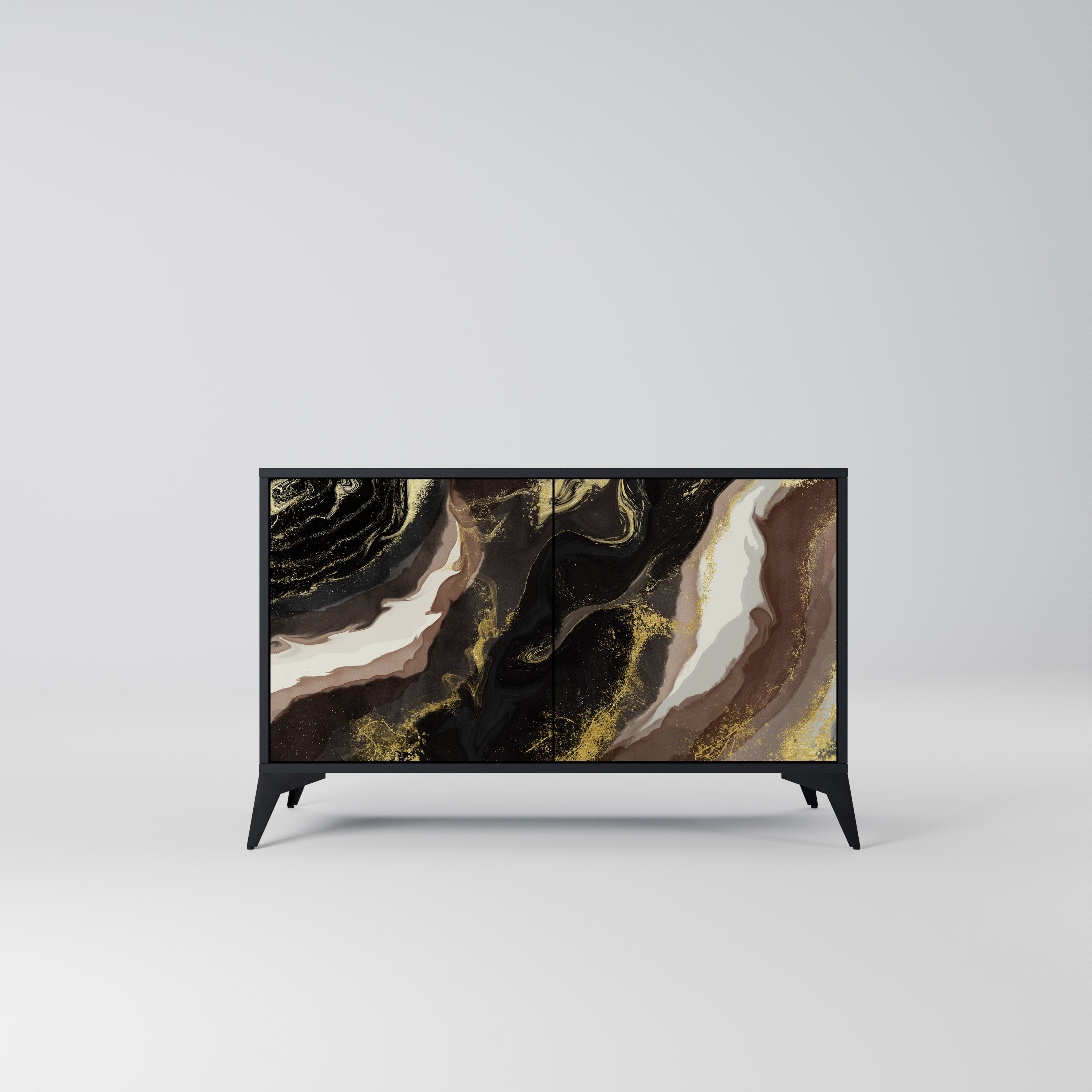 GOLD DUST Komoda 2-drzwiowa korpus Czarny
