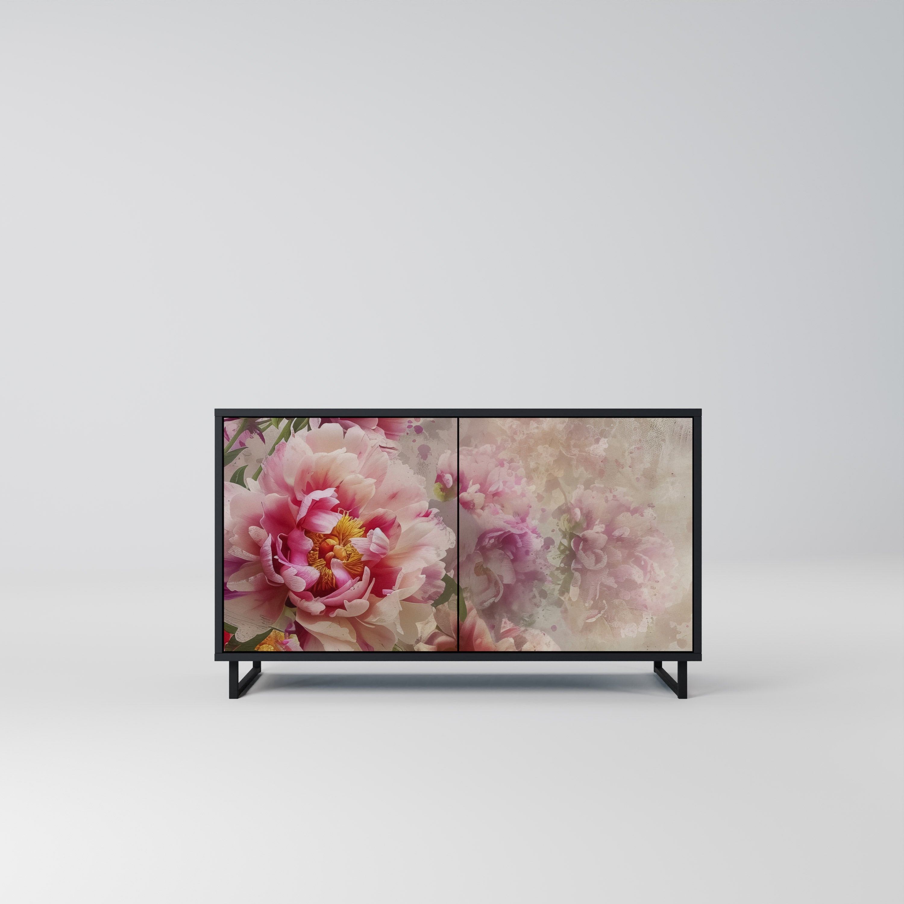 PEONY WHISPER Komoda 2-drzwiowa korpus Czarny