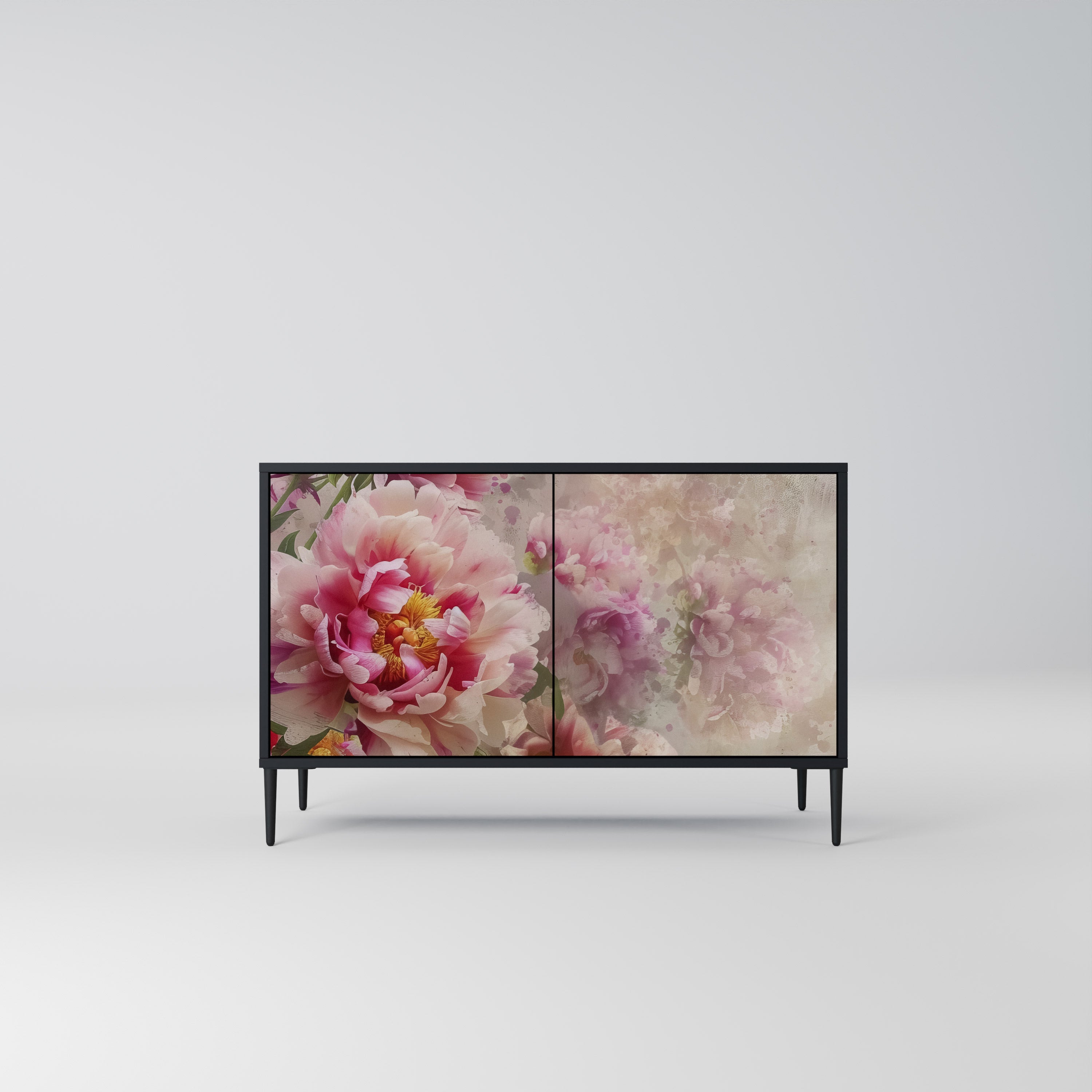 PEONY WHISPER Komoda 2-drzwiowa korpus Czarny