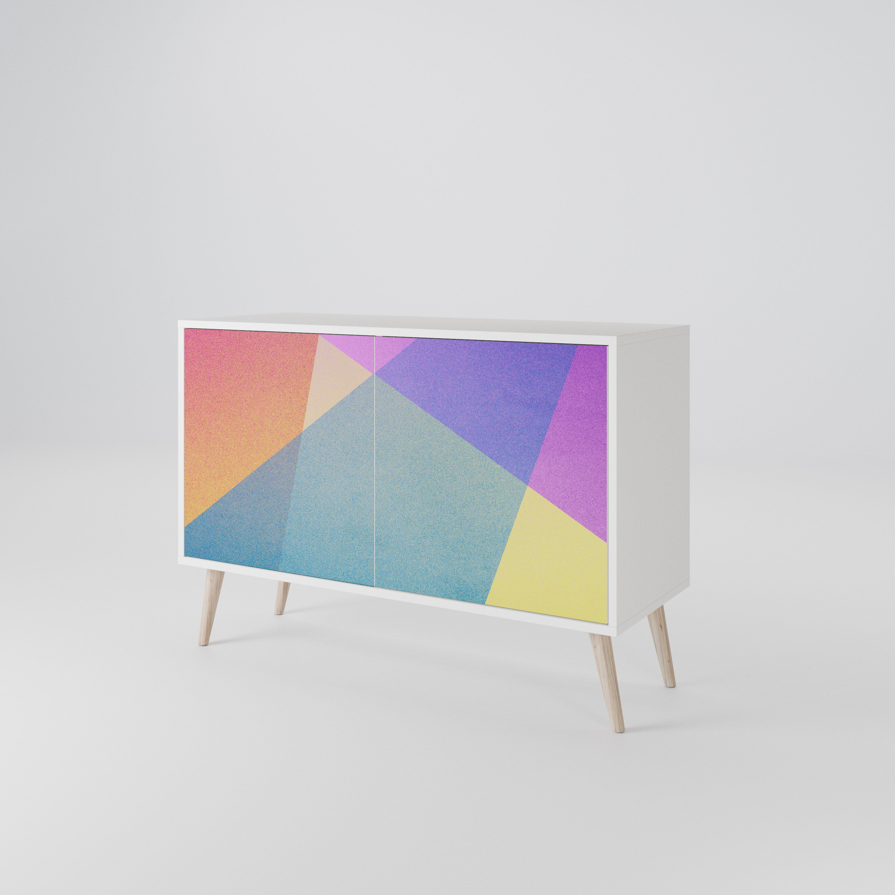 BRIGHT GEOMETRY Komoda 2-drzwiowa korpus Biały