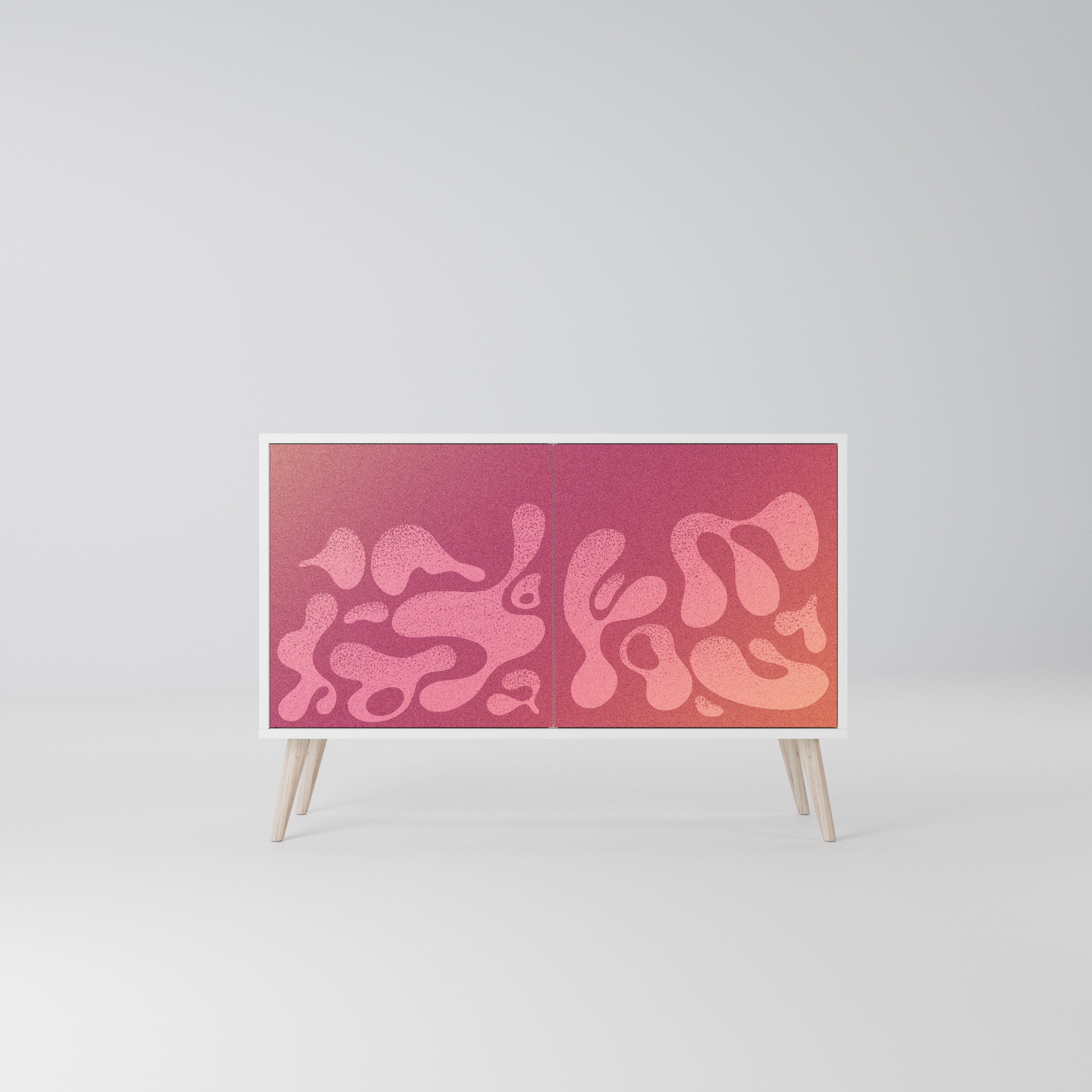 IRREGULAR PINK Komoda 2-drzwiowa korpus Biały