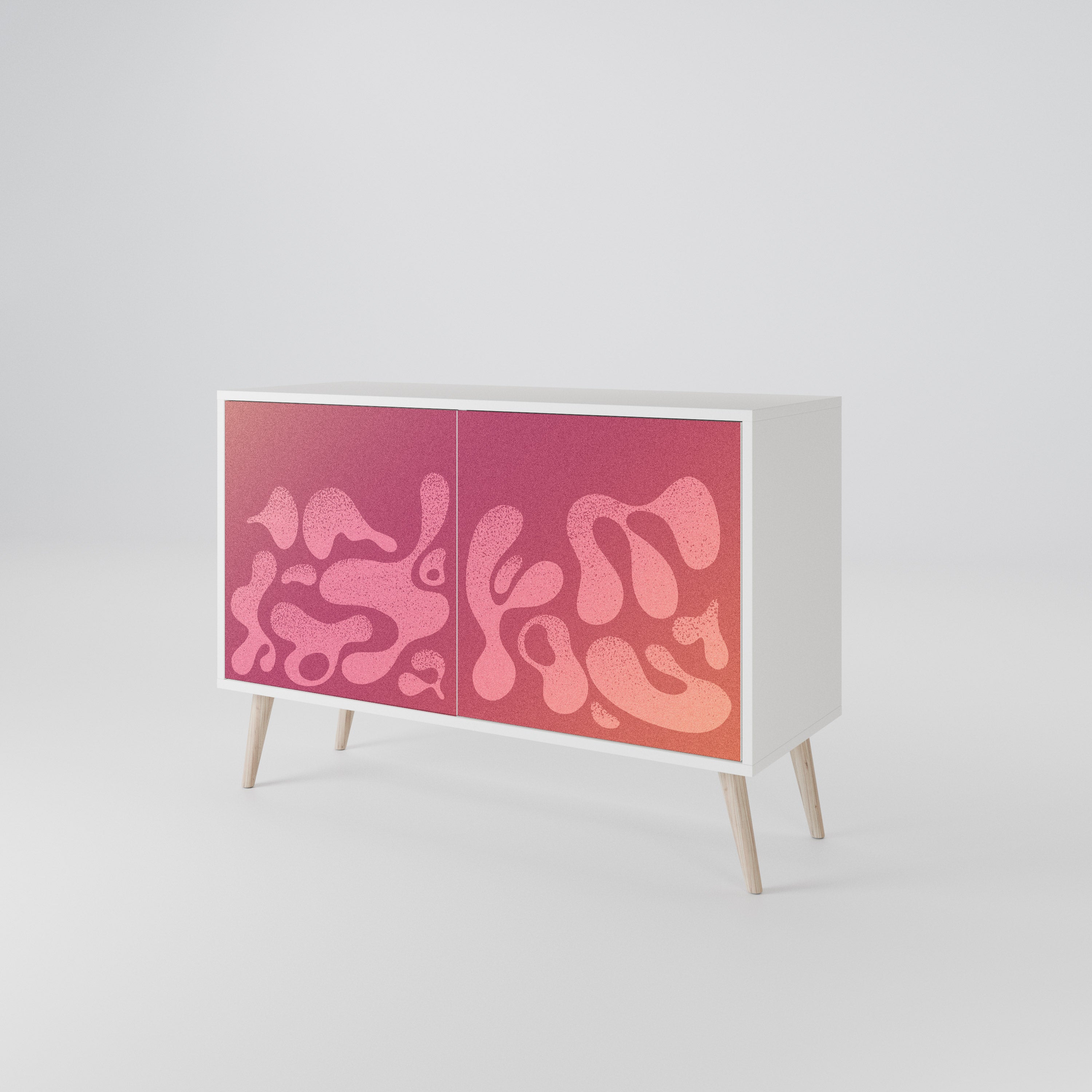 IRREGULAR PINK Komoda 2-drzwiowa korpus Biały