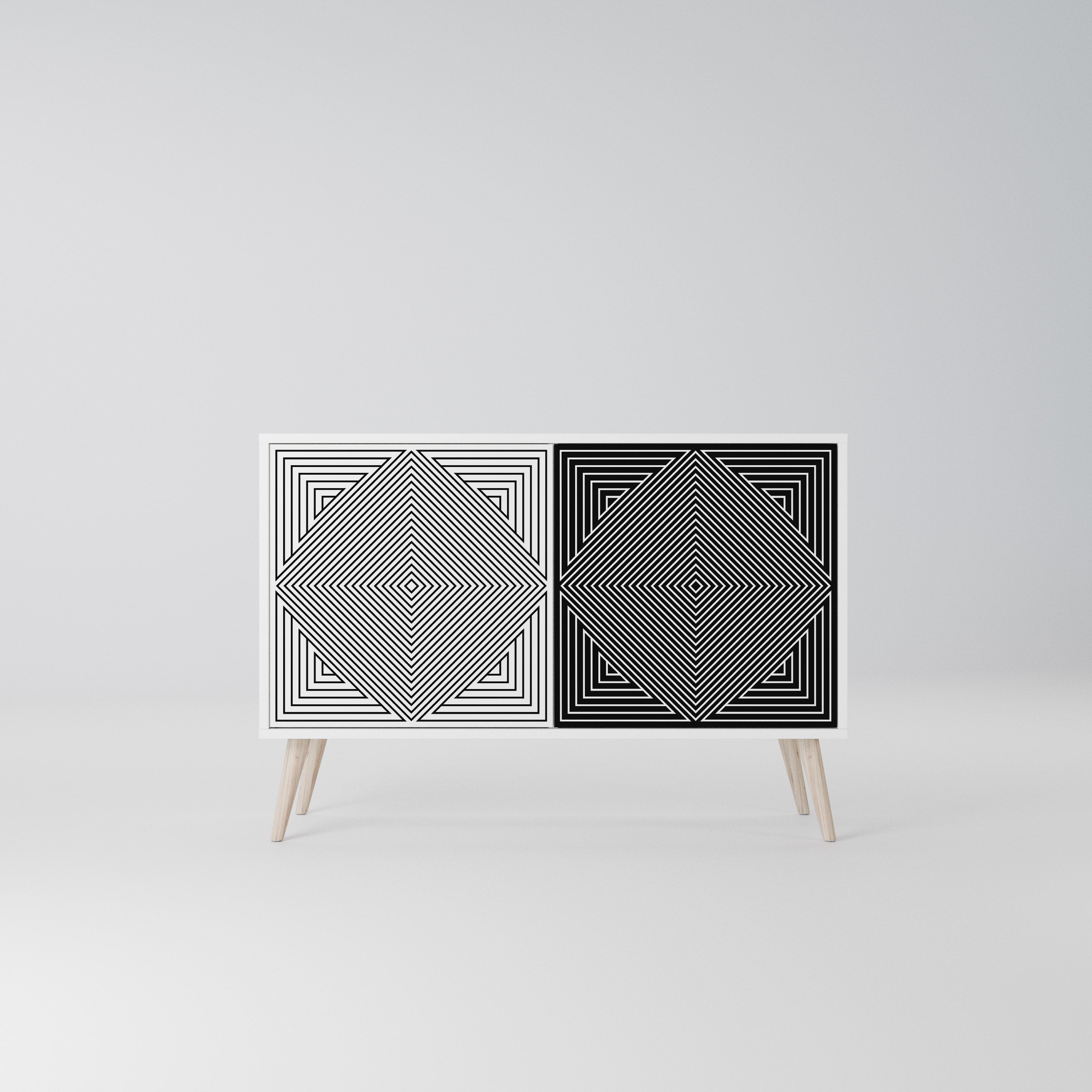 POLYGON ILLUSION Komoda 2-drzwiowa korpus Biały