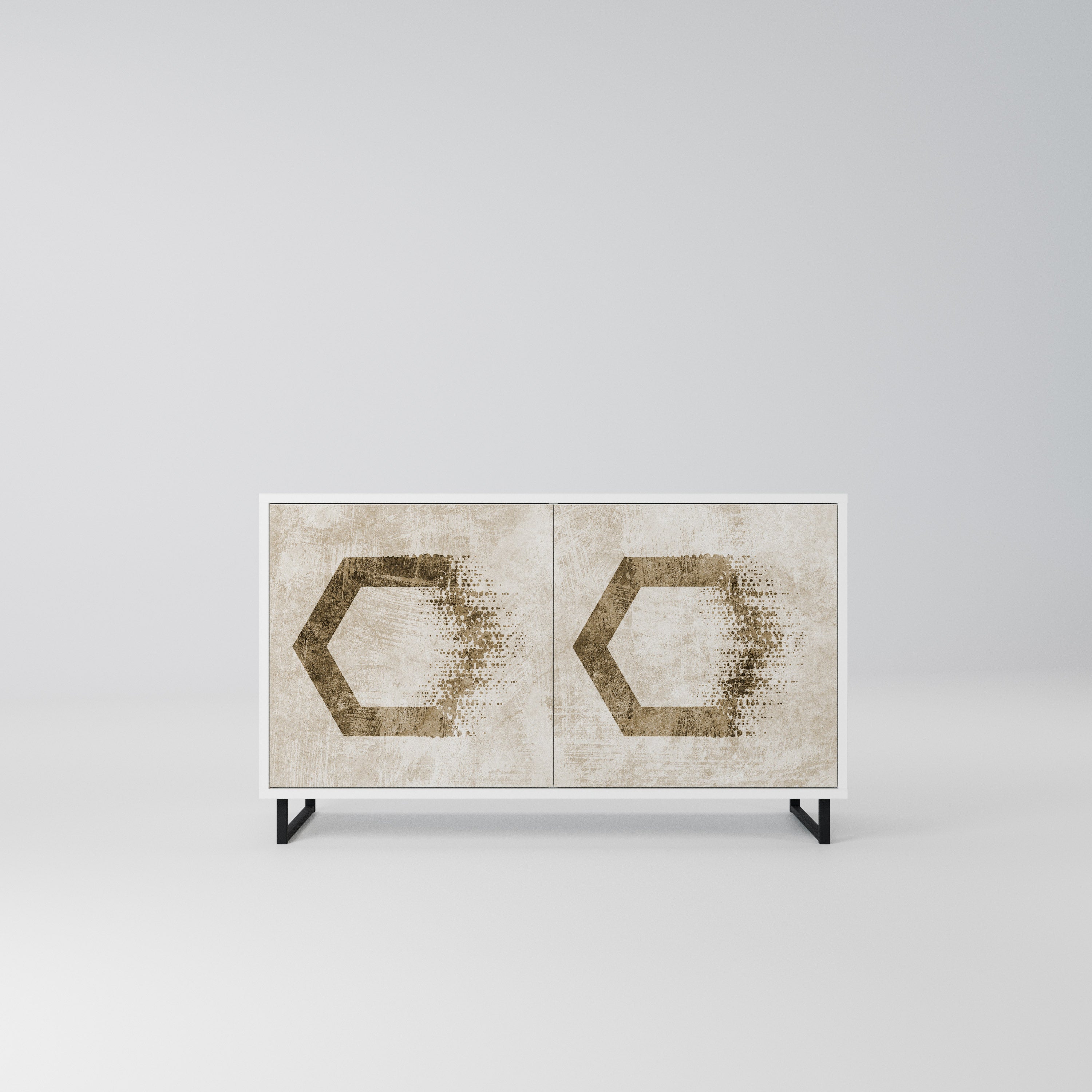 HEXAGONAL SHAPES Komoda 2-drzwiowa korpus Biały