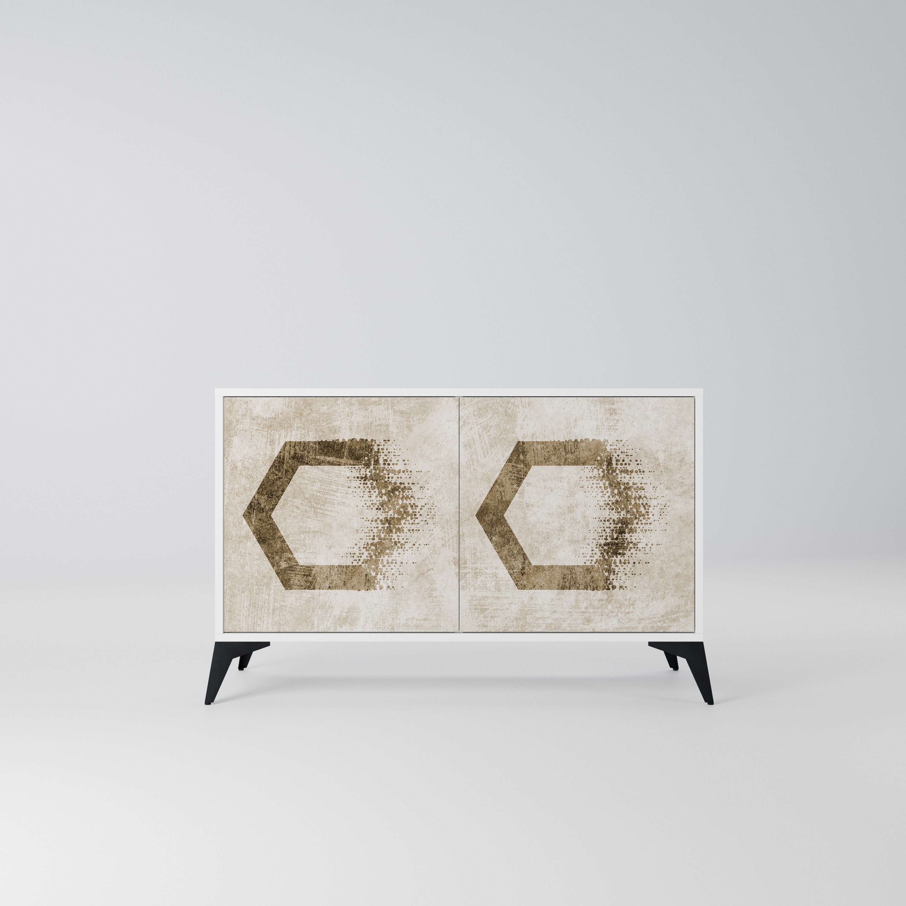 HEXAGONAL SHAPES Komoda 2-drzwiowa korpus Biały