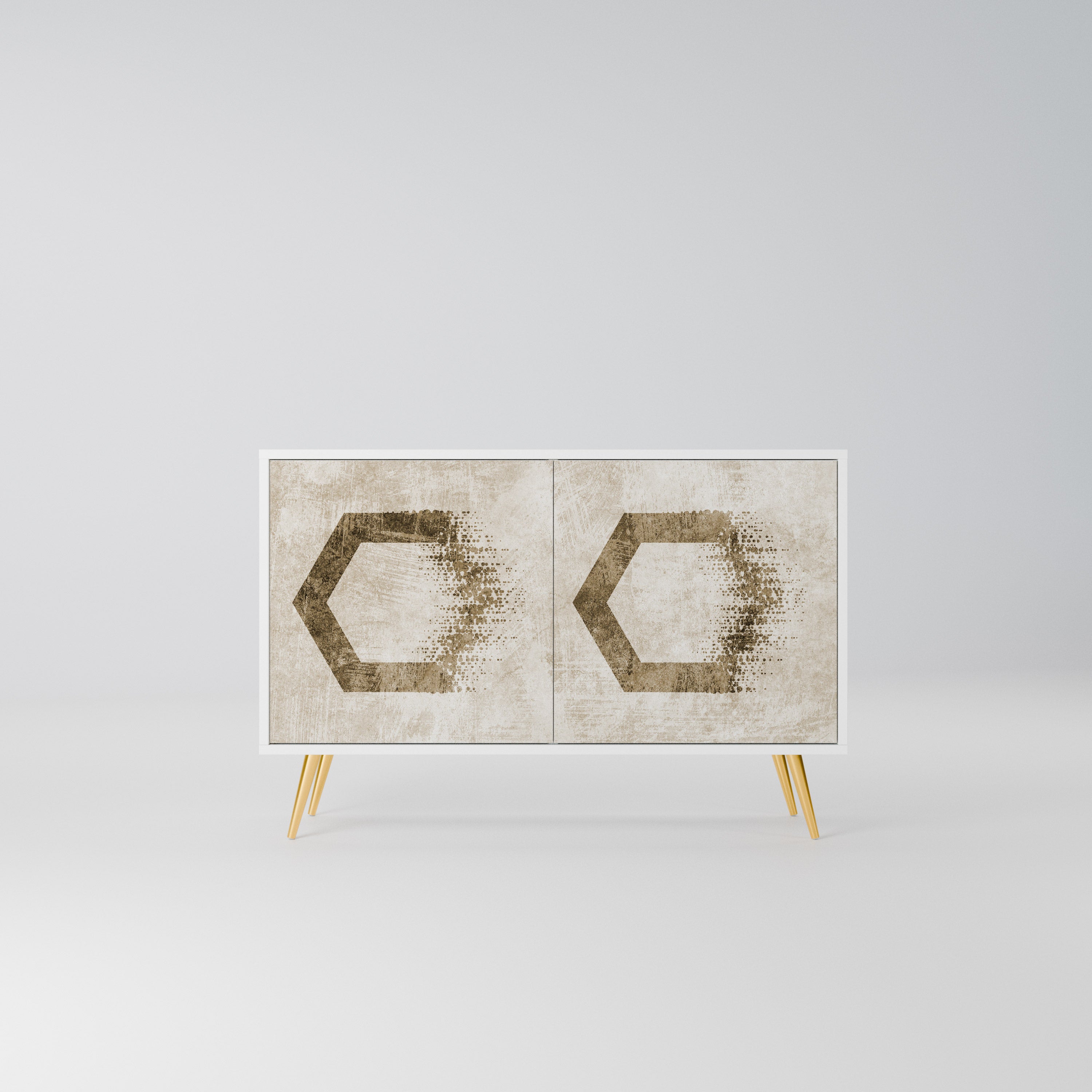 HEXAGONAL SHAPES Komoda 2-drzwiowa korpus Biały