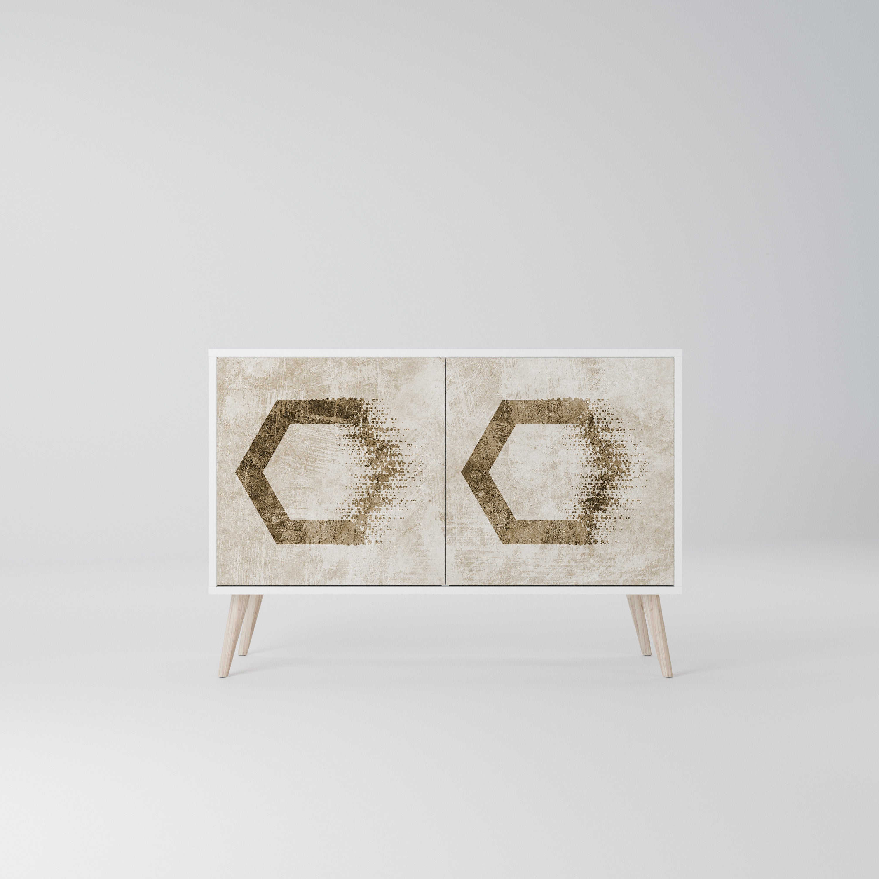 HEXAGONAL SHAPES Komoda 2-drzwiowa korpus Biały