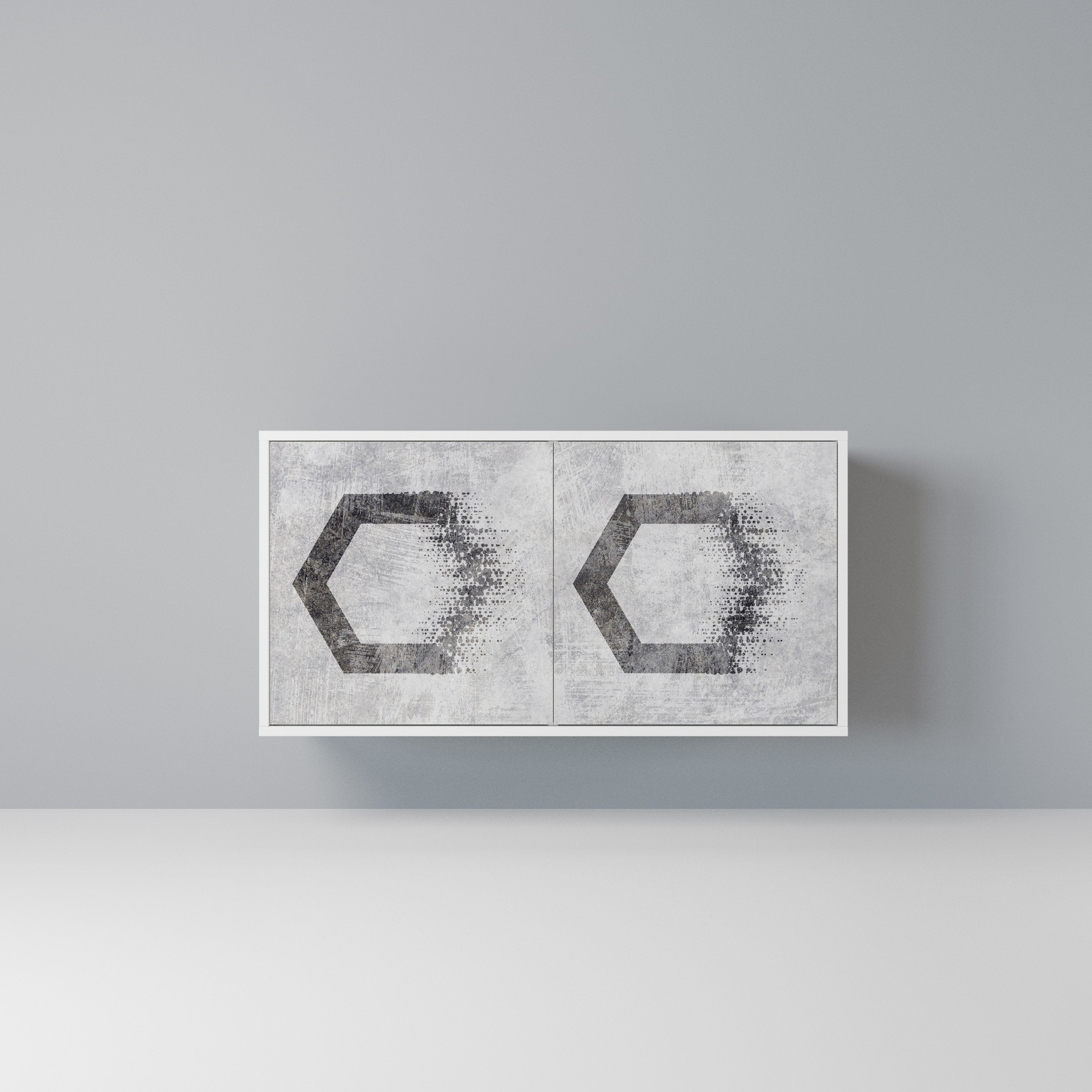 HEXAGONAL FIGURES Komoda 2-drzwiowa korpus Biały