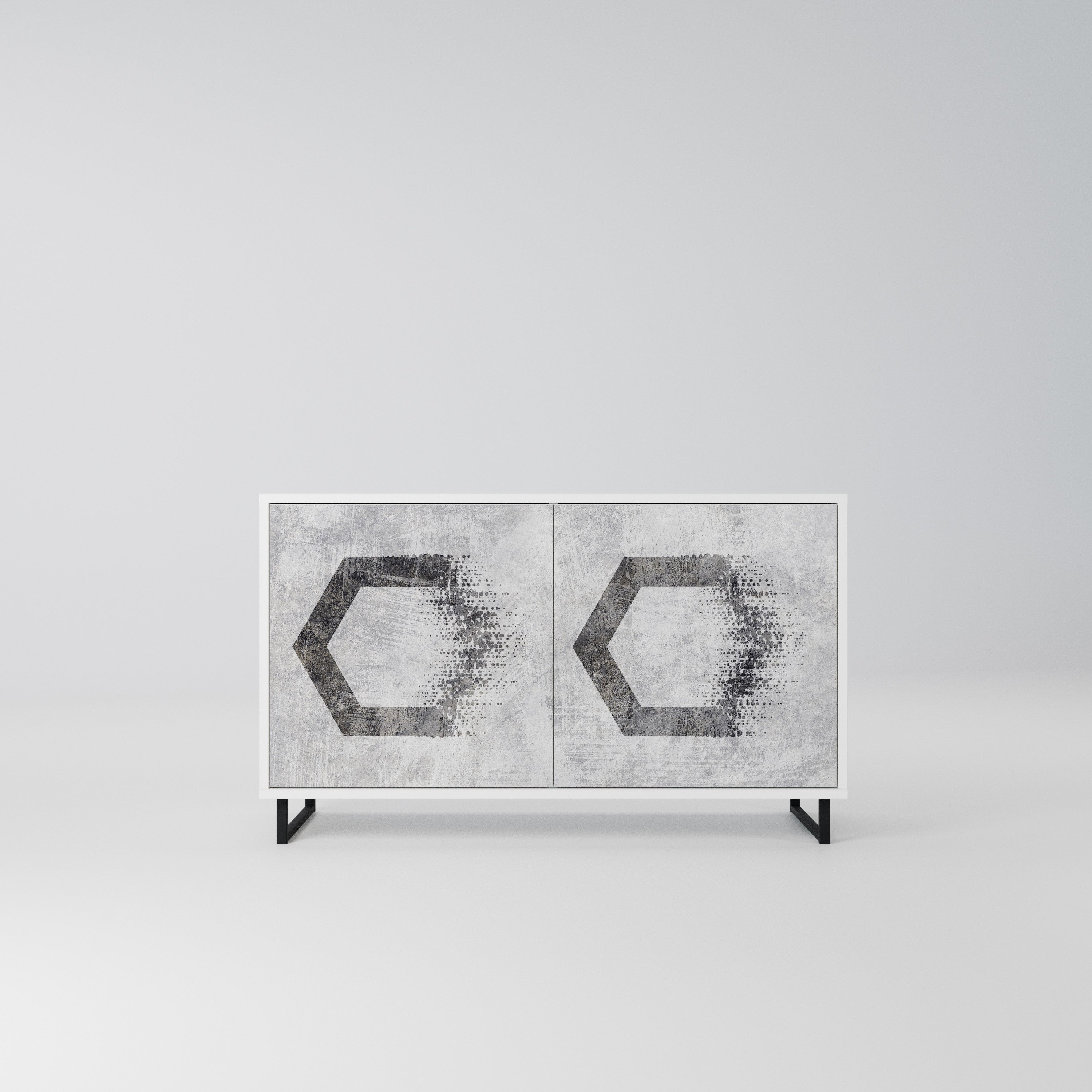 HEXAGONAL FIGURES Komoda 2-drzwiowa korpus Biały