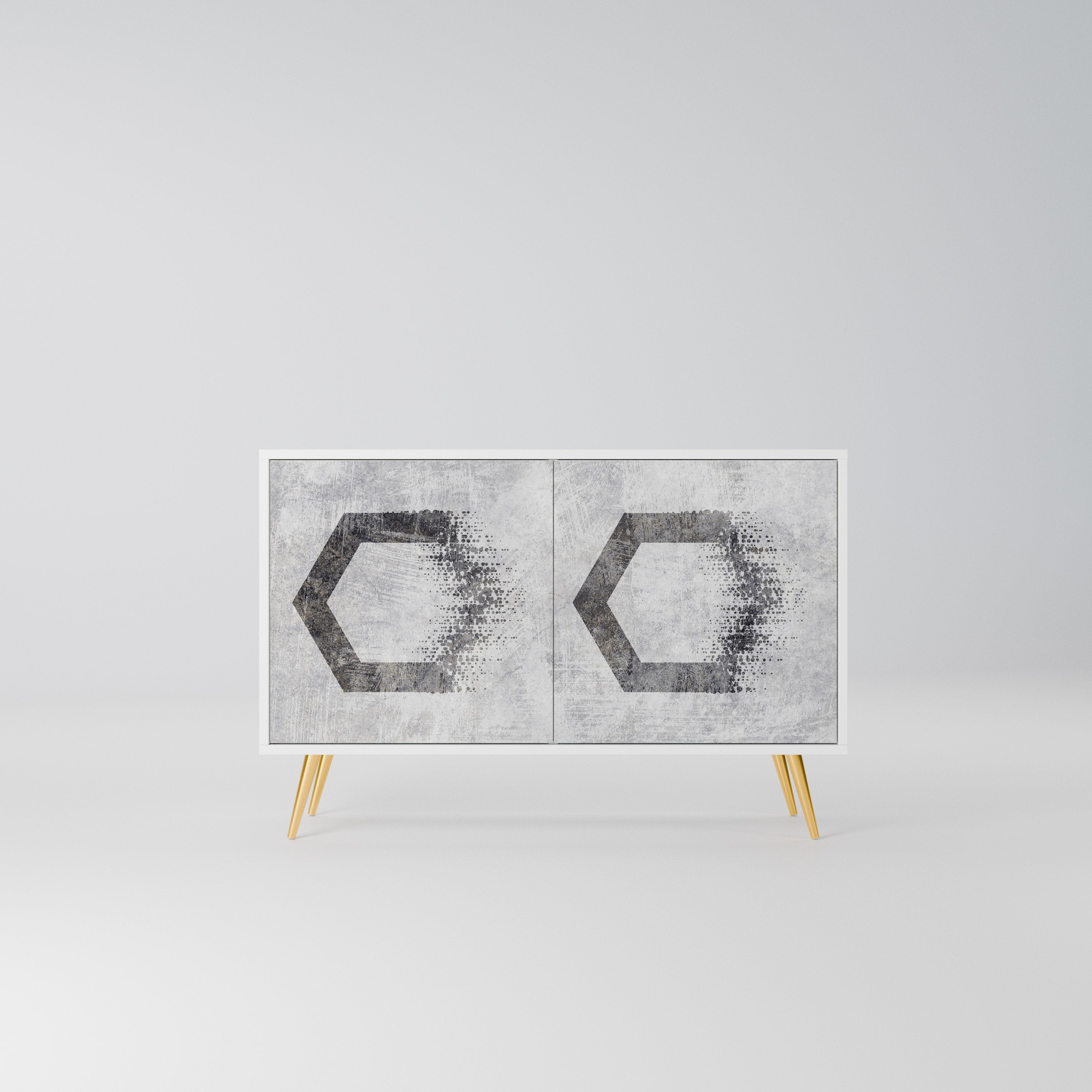 HEXAGONAL FIGURES Komoda 2-drzwiowa korpus Biały