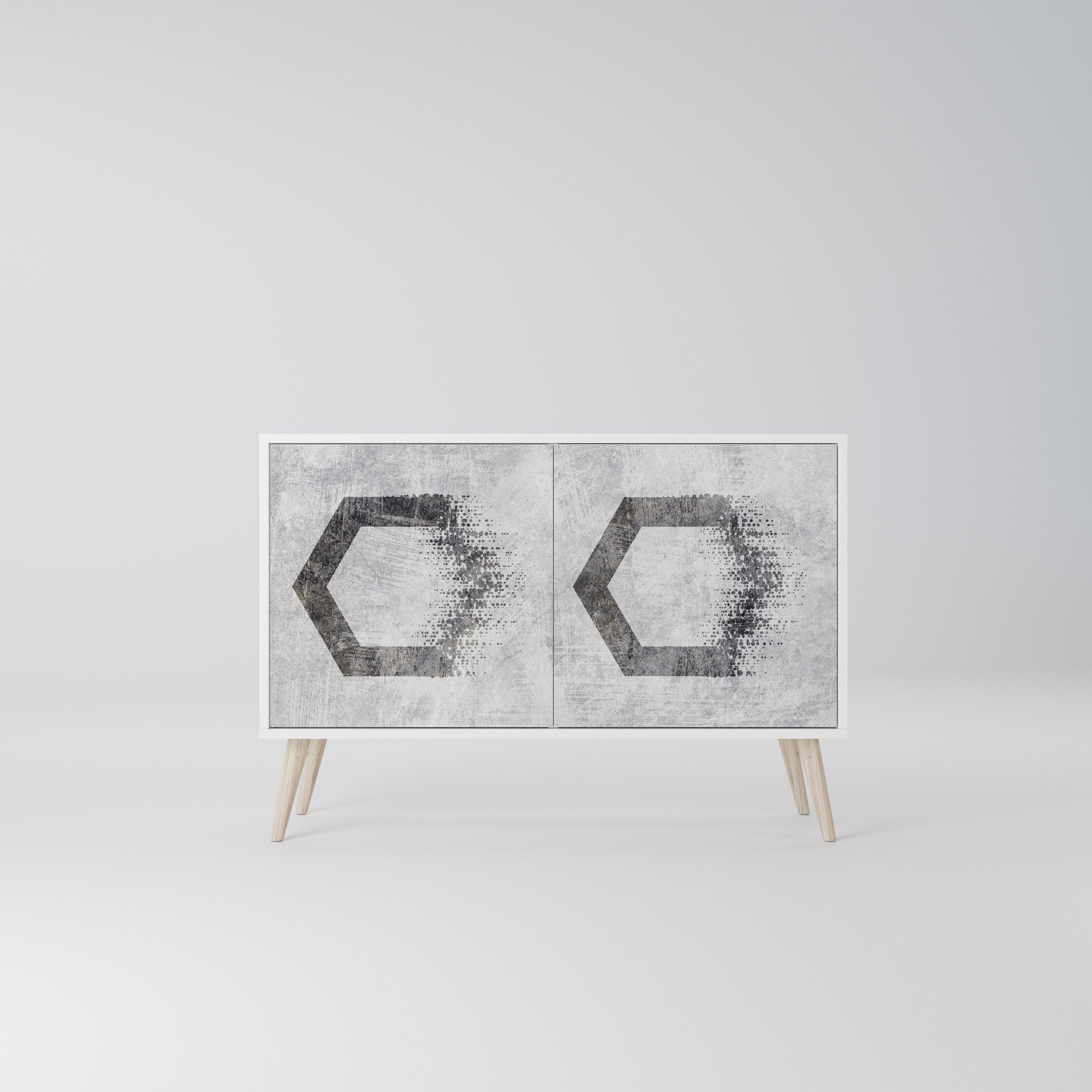 HEXAGONAL FIGURES Komoda 2-drzwiowa korpus Biały