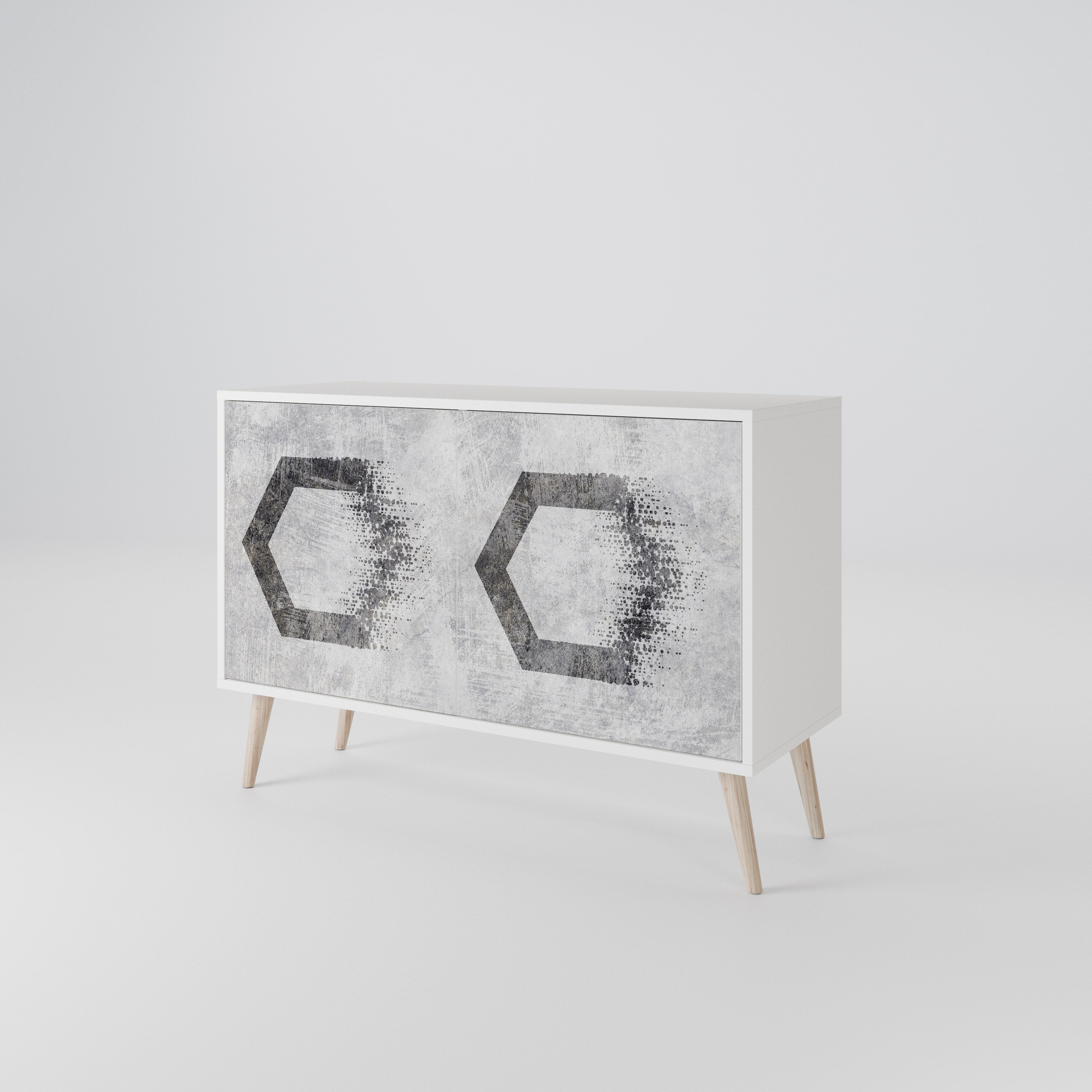HEXAGONAL FIGURES Komoda 2-drzwiowa korpus Biały