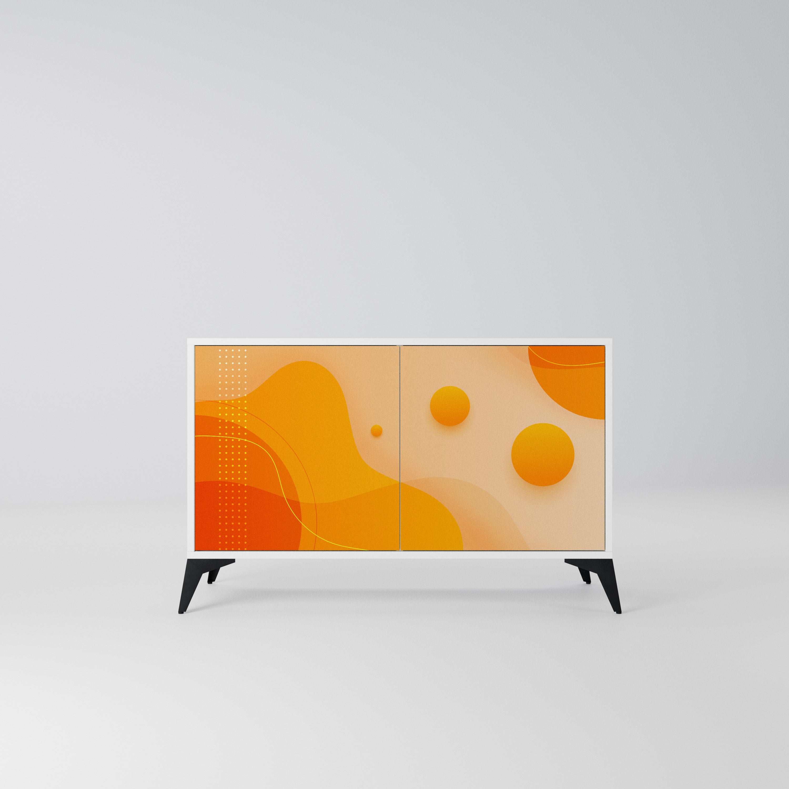 ORANGE ARRANGEMENT Komoda 2-drzwiowa korpus Biały