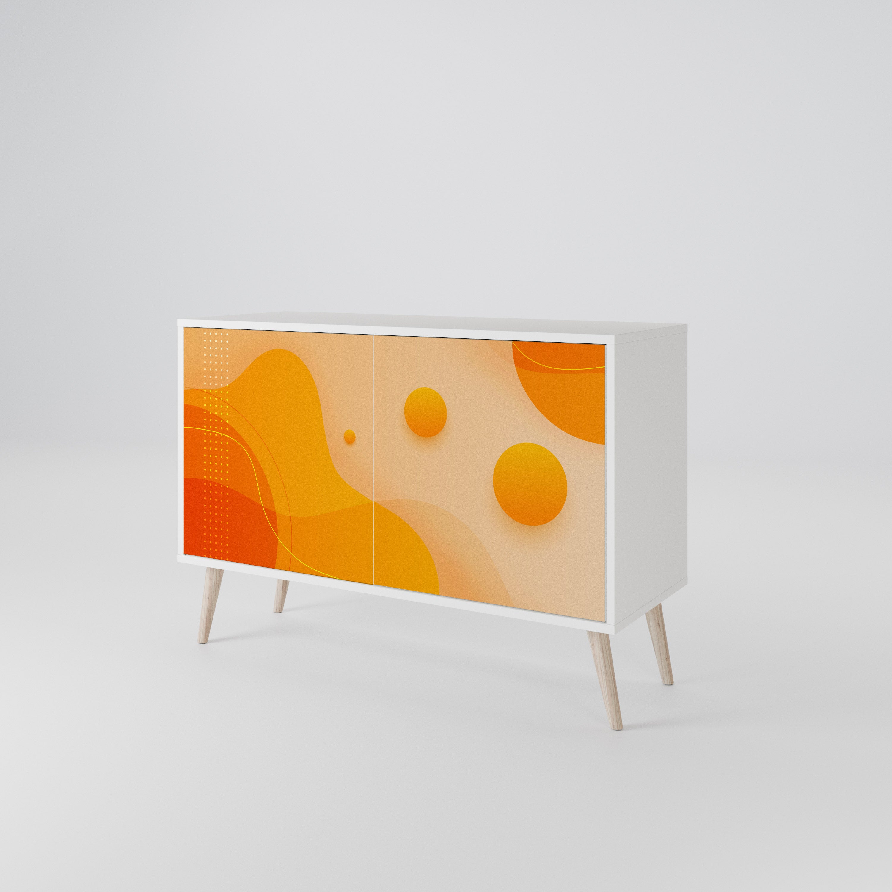 ORANGE ARRANGEMENT Komoda 2-drzwiowa korpus Biały