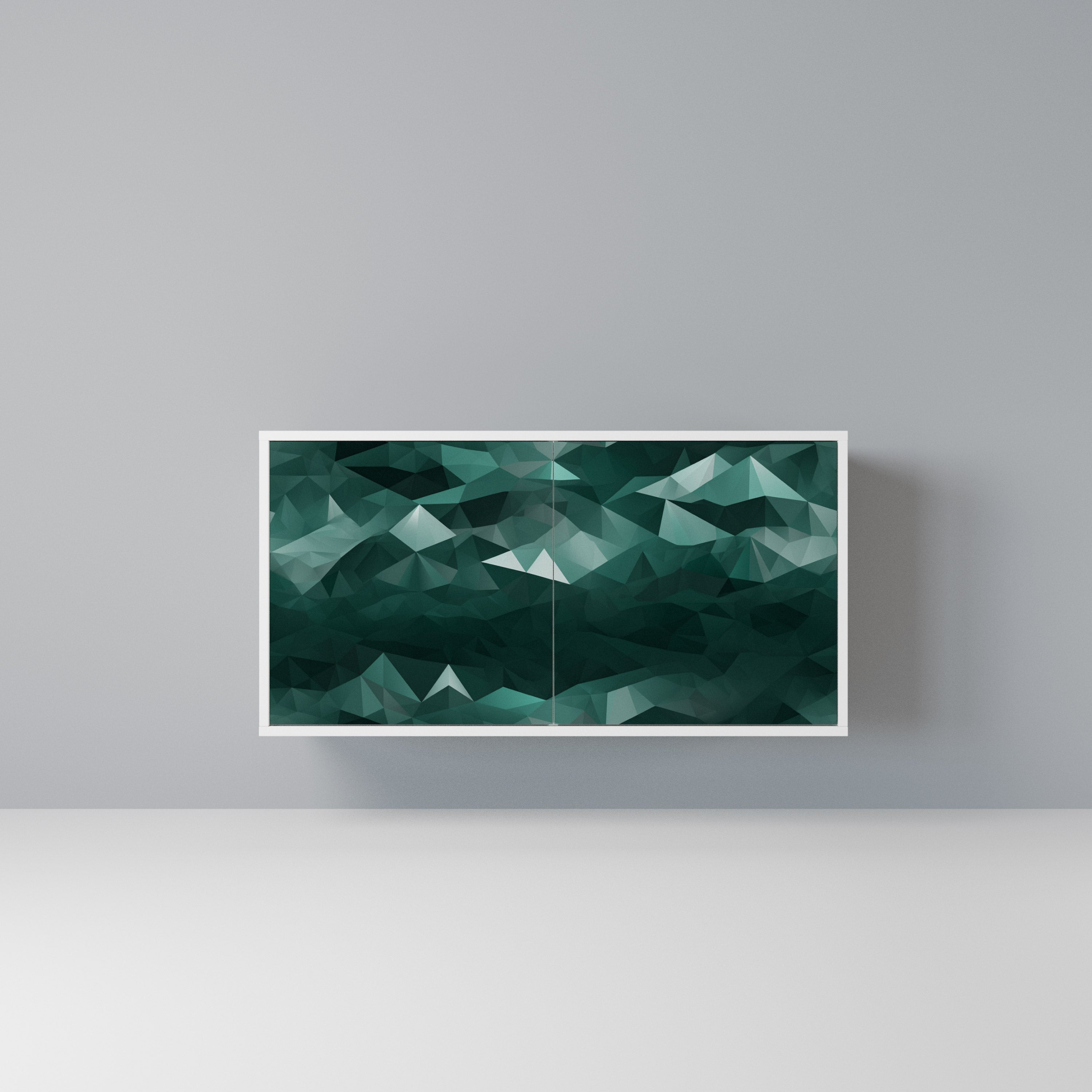POLYGONAL FLOATING Komoda 2-drzwiowa korpus Biały
