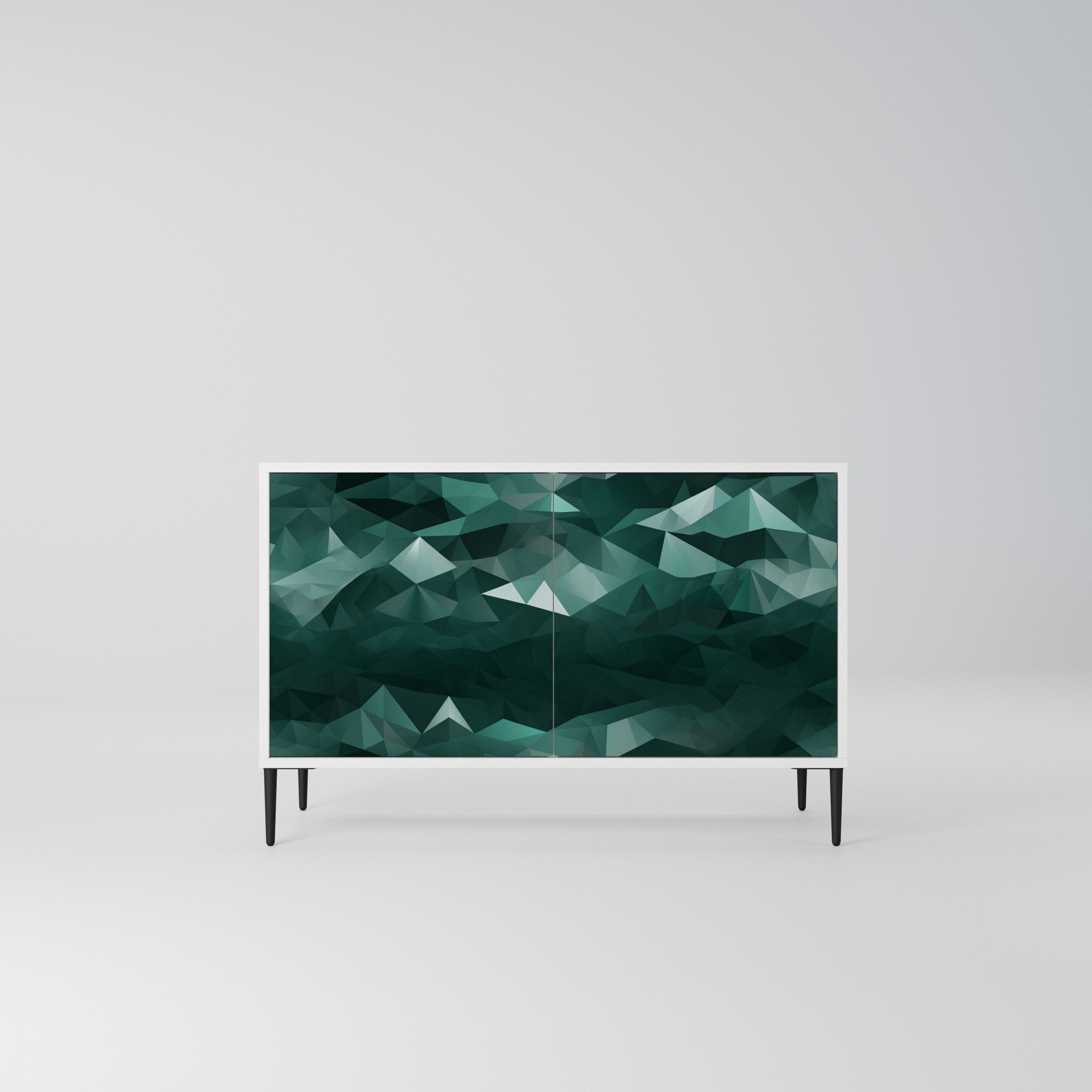 POLYGONAL FLOATING Komoda 2-drzwiowa korpus Biały