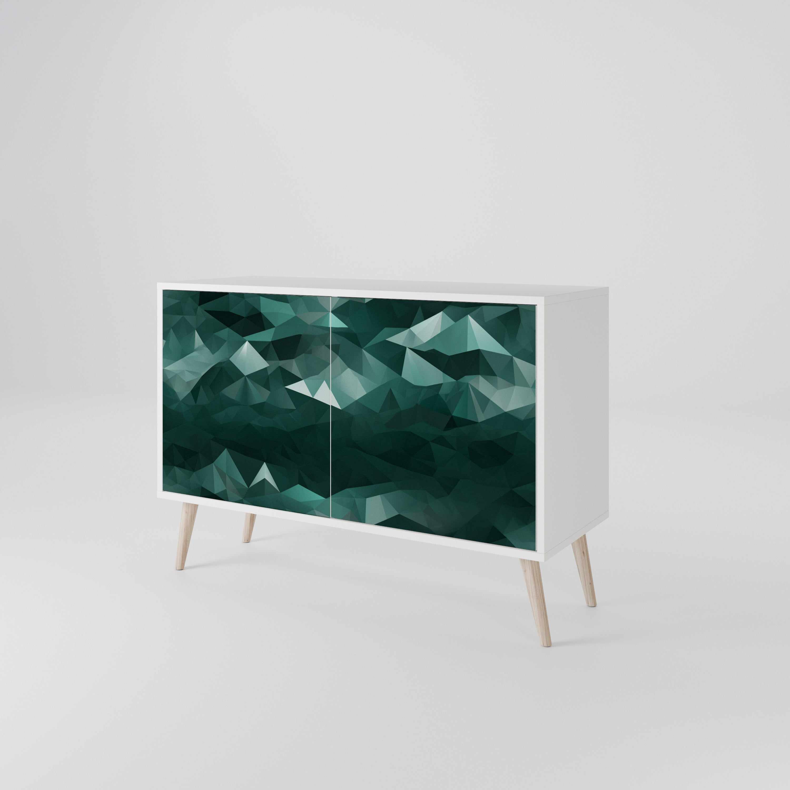 POLYGONAL FLOATING Komoda 2-drzwiowa korpus Biały