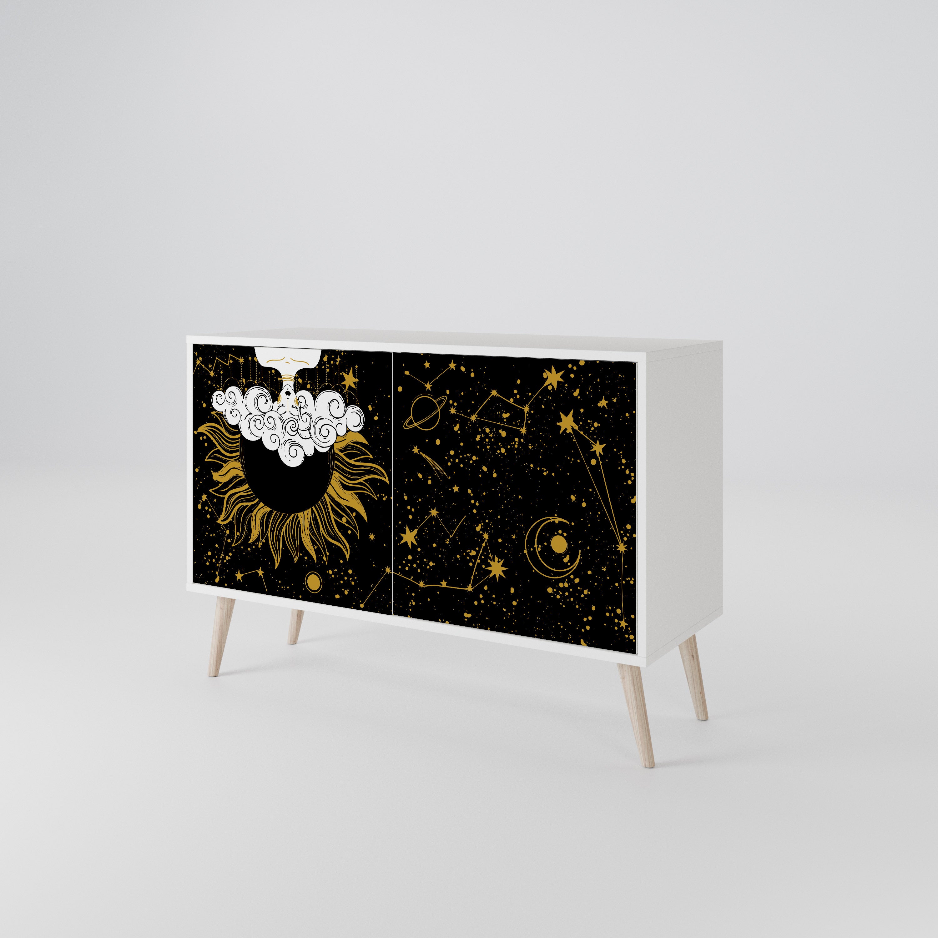 STELLAR CONSTELLATIONS Komoda 2-drzwiowa korpus Biały