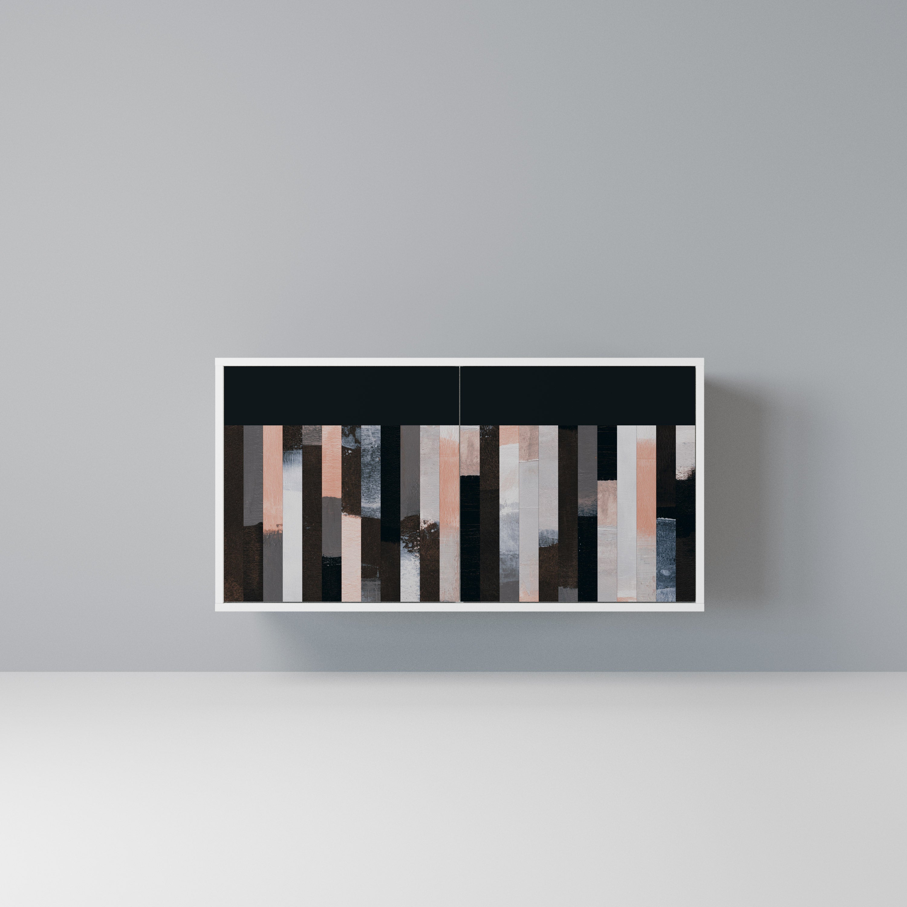 COLLAGE OF RECTANGLES Komoda 2-drzwiowa korpus Biały