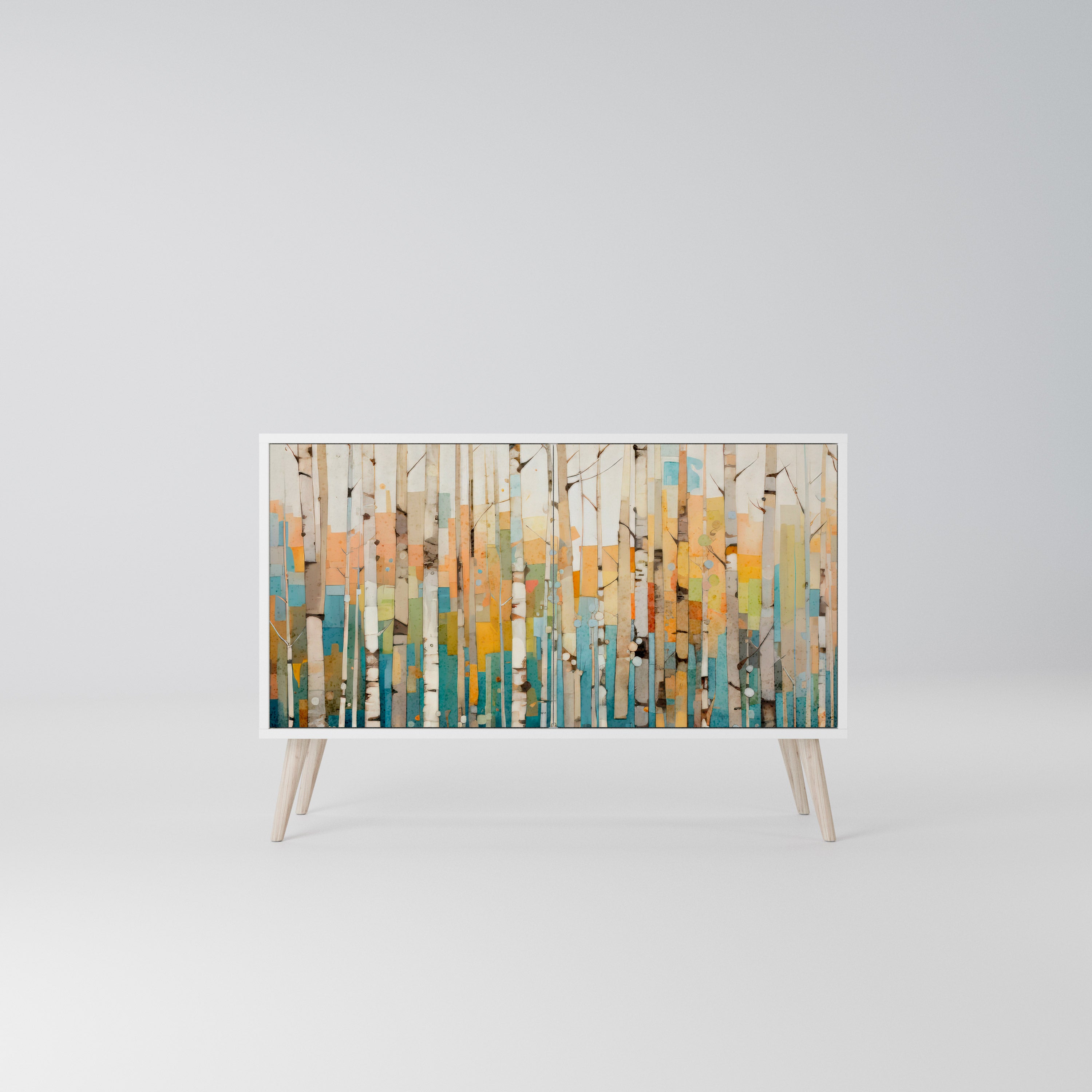 BIRCH KALEIDOSCOPE Komoda 2-drzwiowa korpus Biały