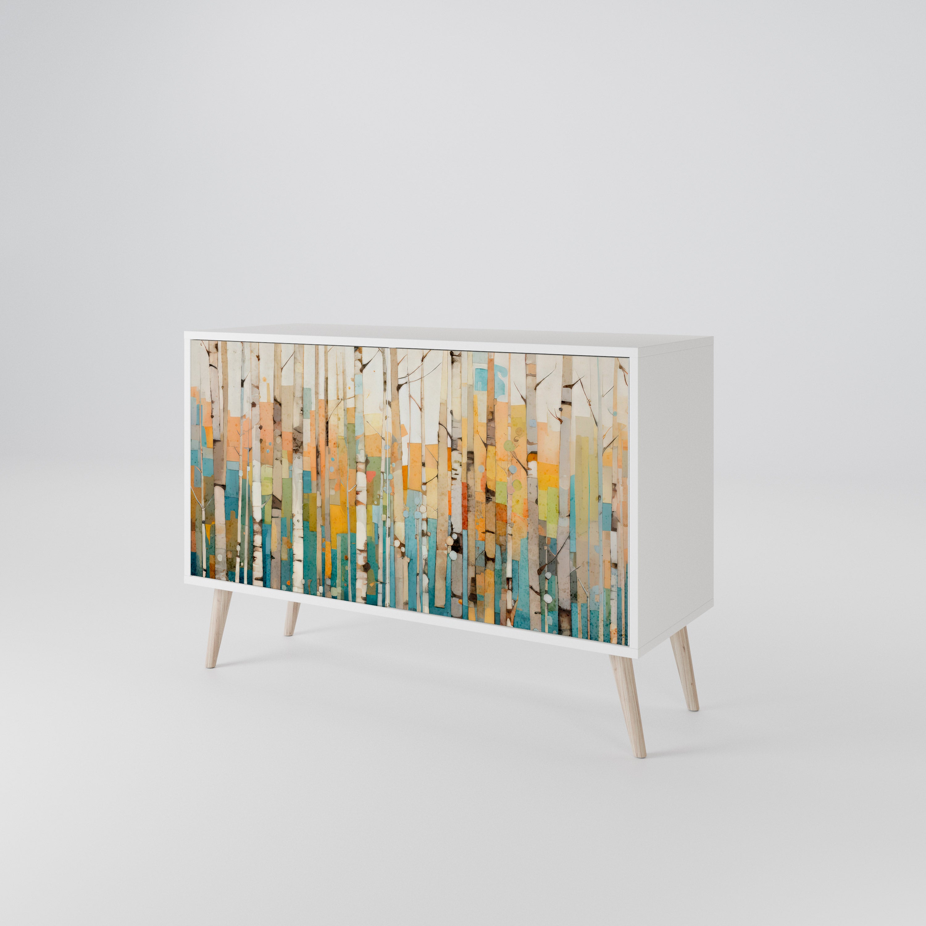 BIRCH KALEIDOSCOPE Komoda 2-drzwiowa korpus Biały