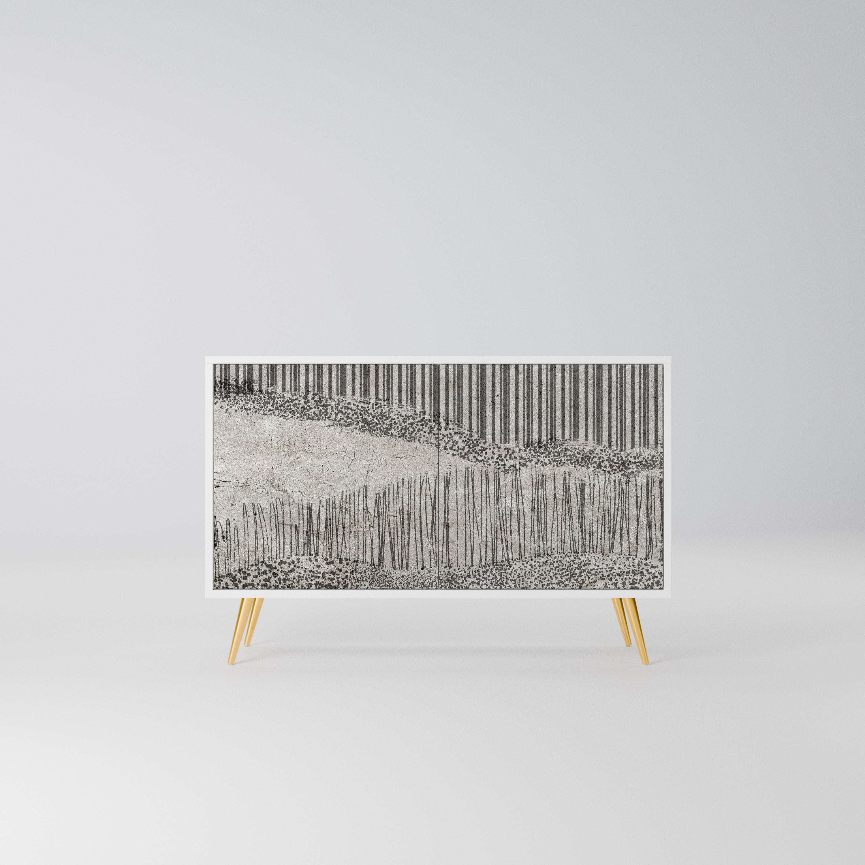 GRAIN LINES Komoda 2-drzwiowa korpus Biały