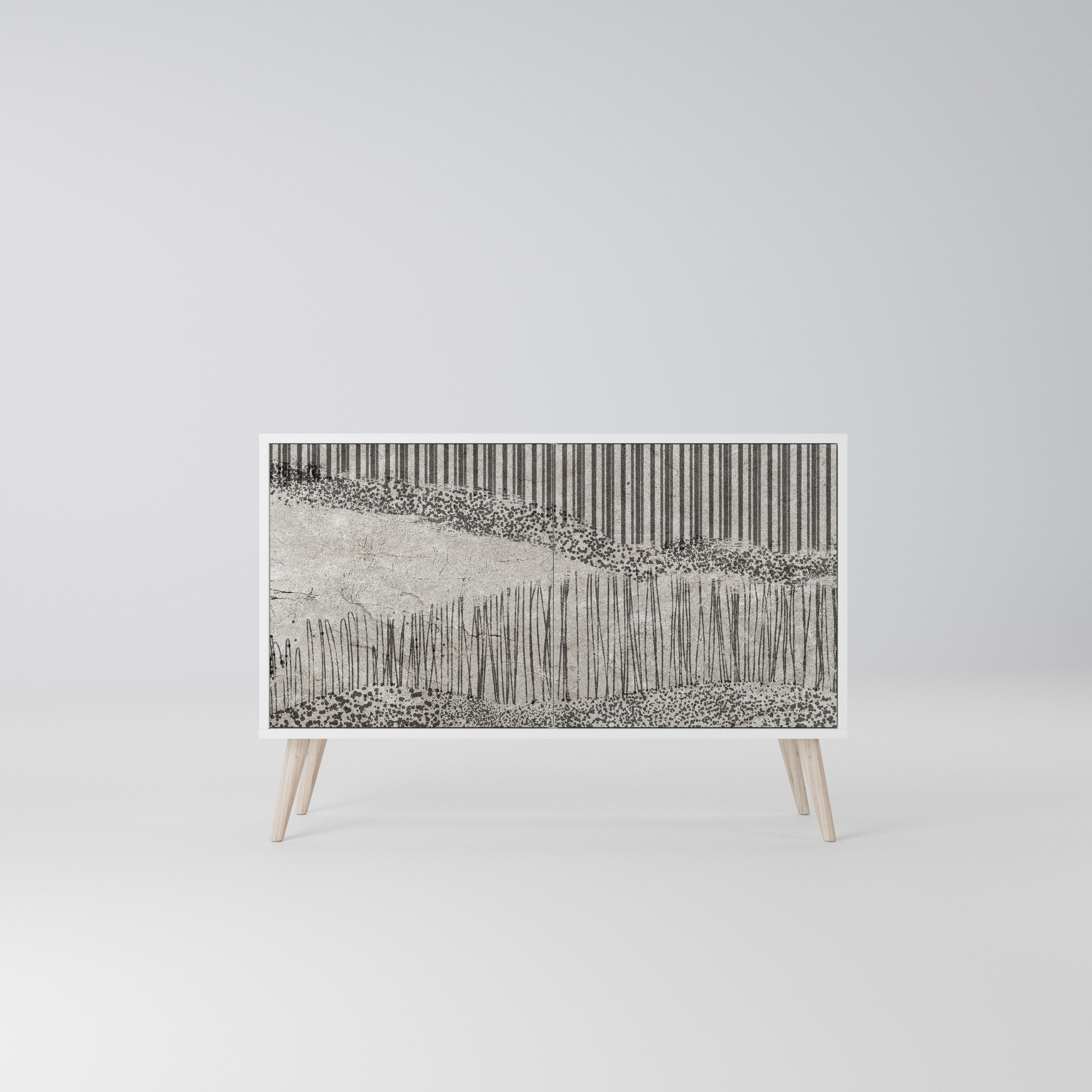 GRAIN LINES Komoda 2-drzwiowa korpus Biały