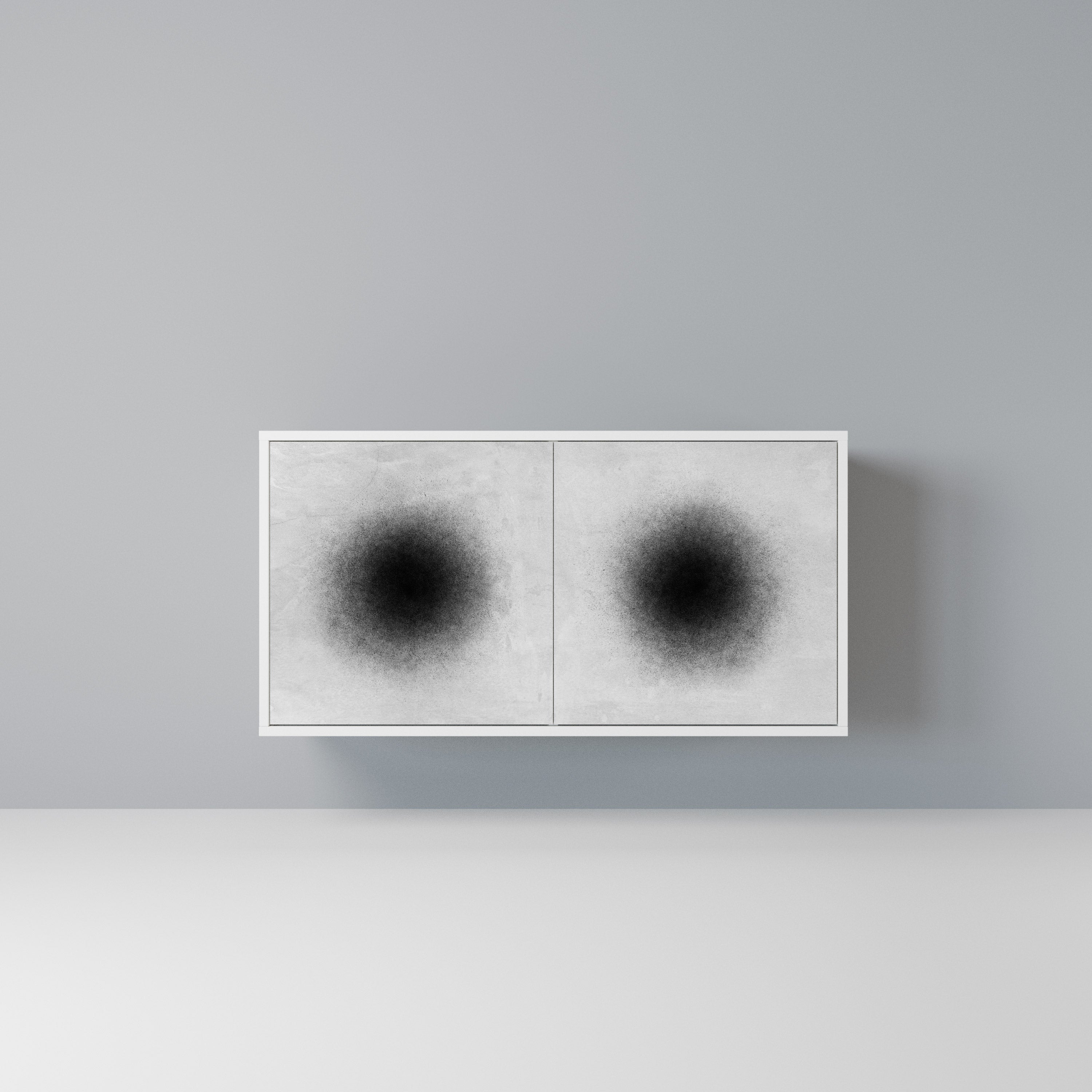 BLACK HOLE Komoda 2-drzwiowa korpus Biały