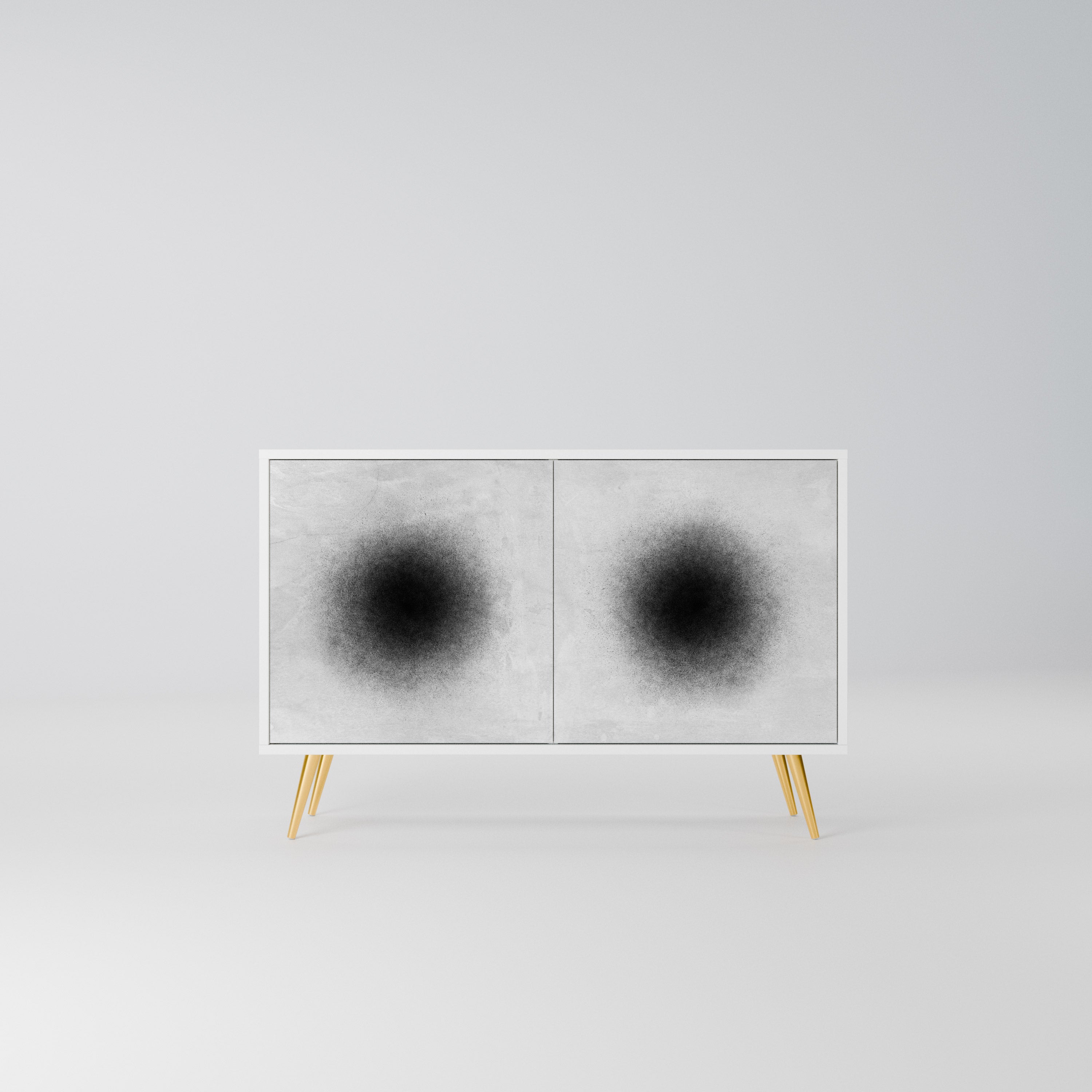 BLACK HOLE Komoda 2-drzwiowa korpus Biały