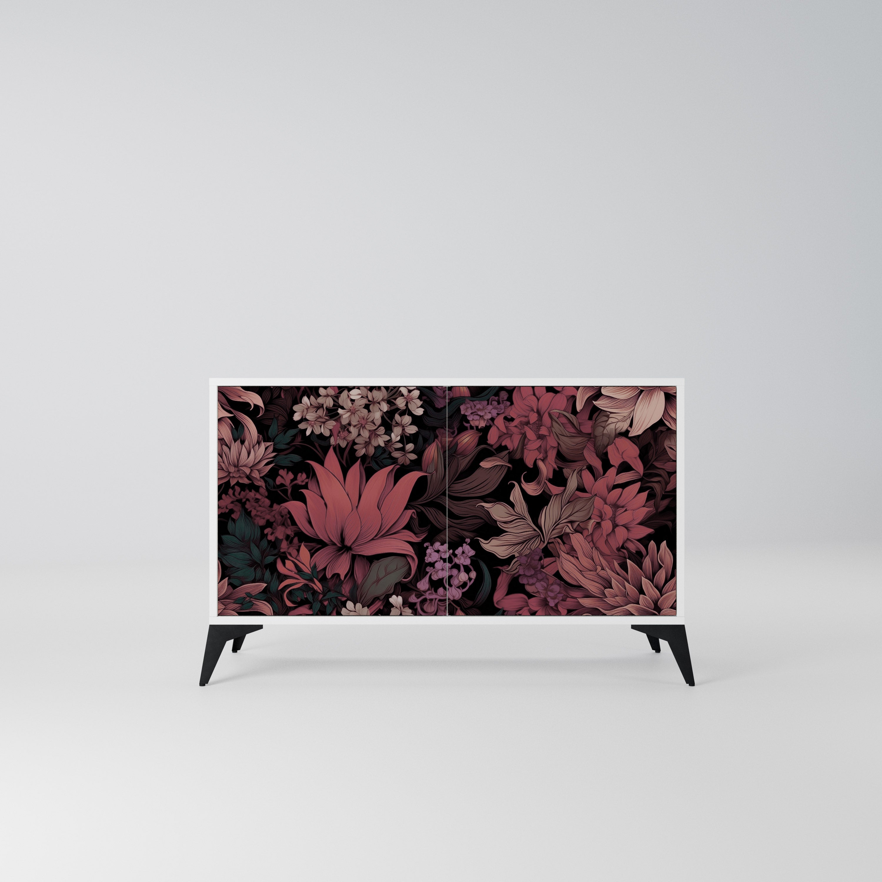 FLORAL WHISPER Komoda 2-drzwiowa korpus Biały