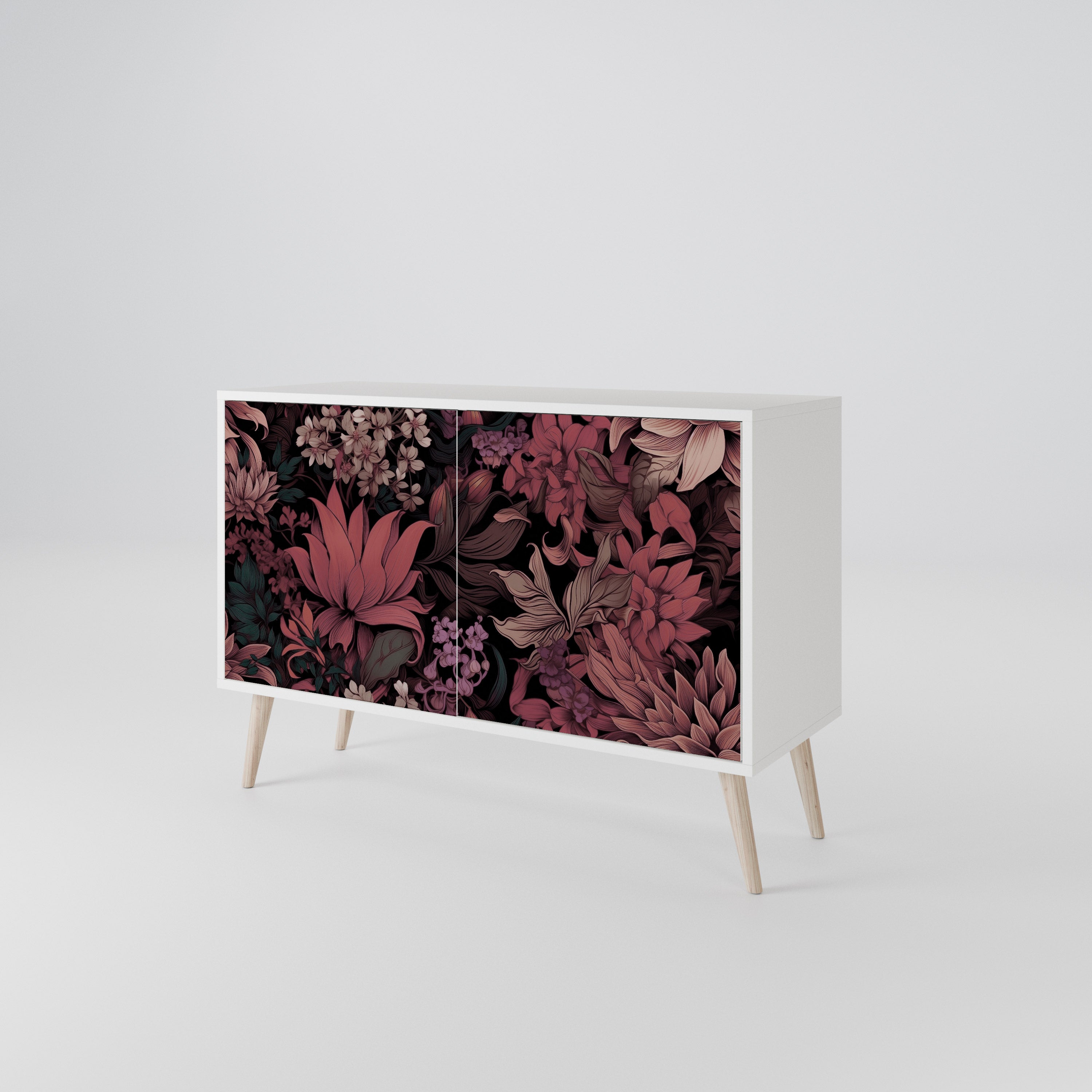 FLORAL WHISPER Komoda 2-drzwiowa korpus Biały