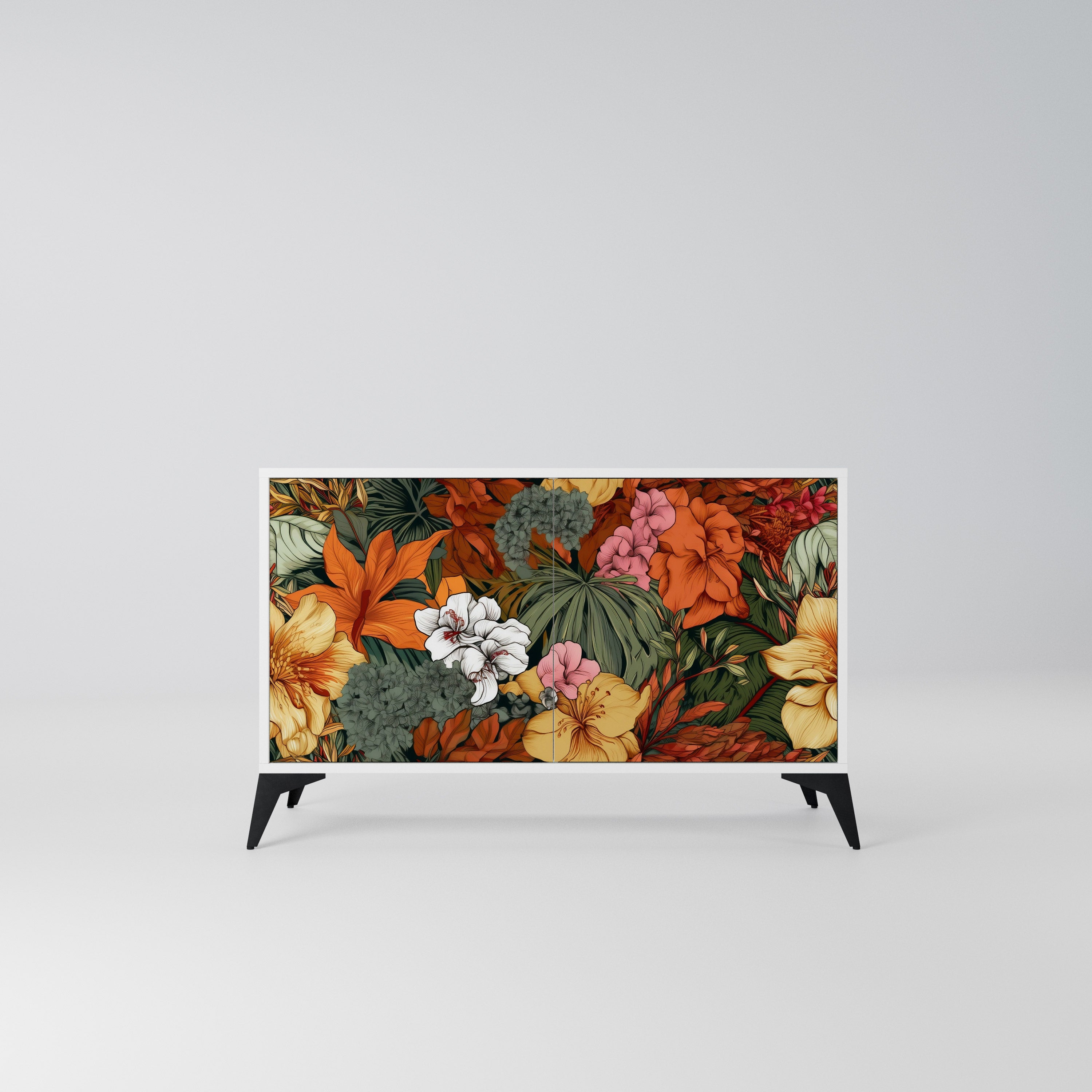 RADIANT FLORA Komoda 2-drzwiowa korpus Biały