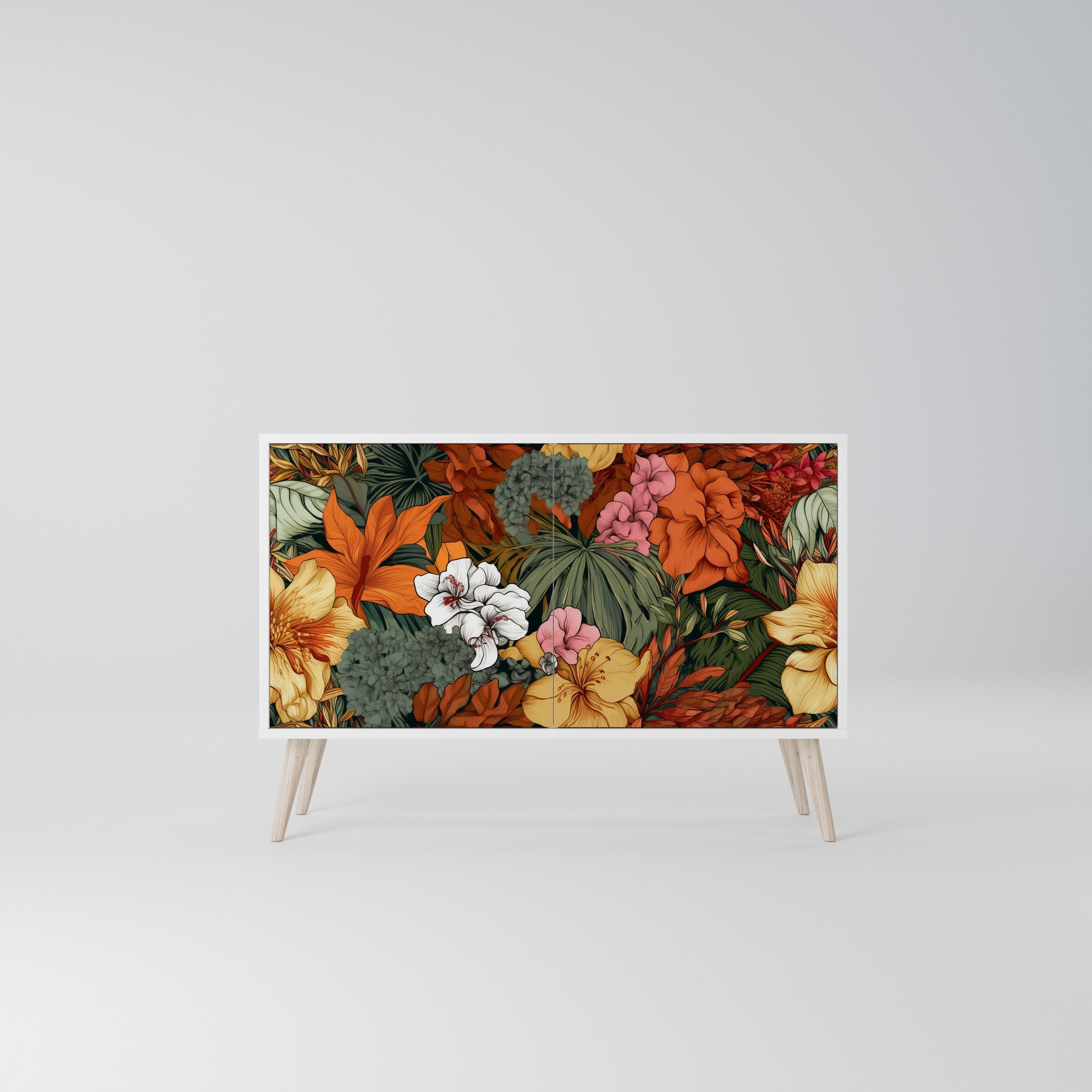 RADIANT FLORA Komoda 2-drzwiowa korpus Biały