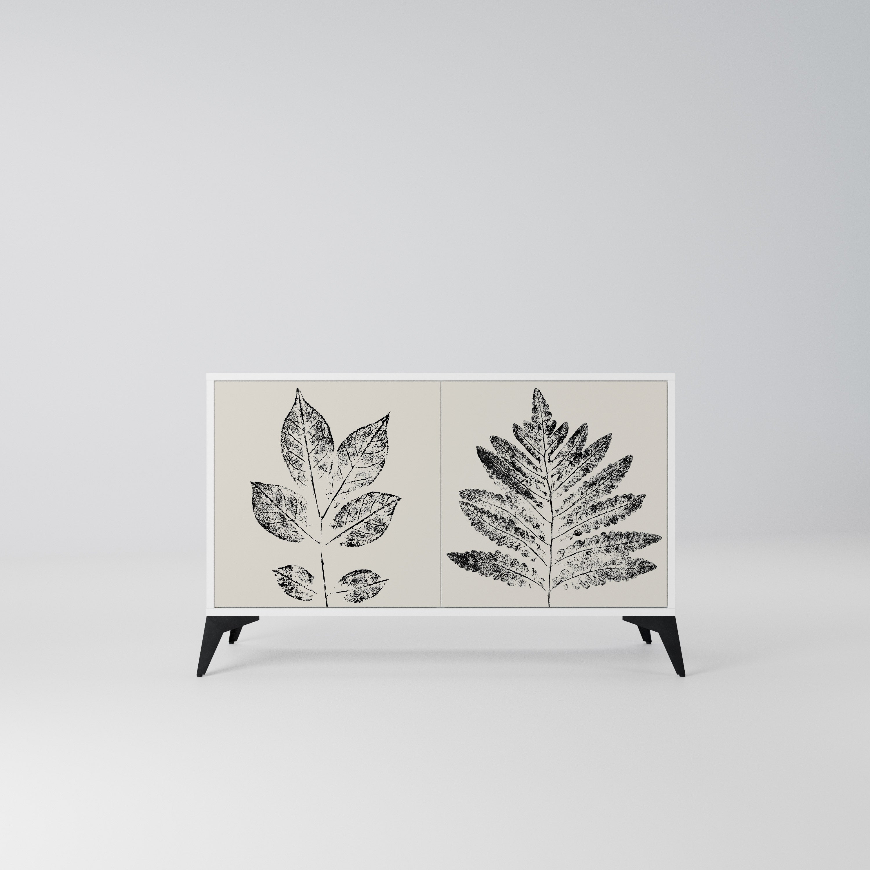 LEAFY STAMPS Komoda 2-drzwiowa korpus Biały